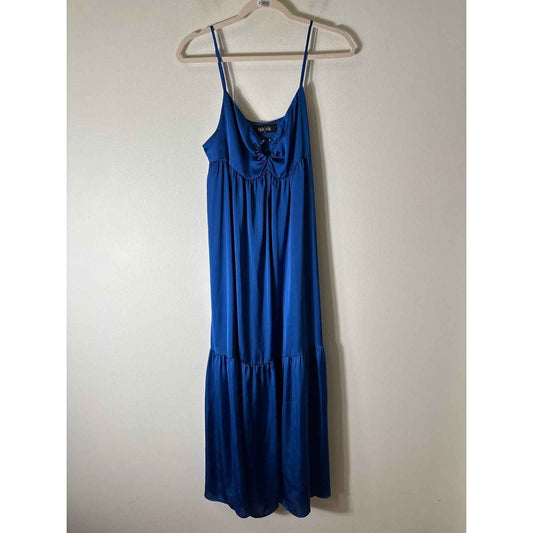 Fabrik Blue Cobolt Satiny Gown Sz M