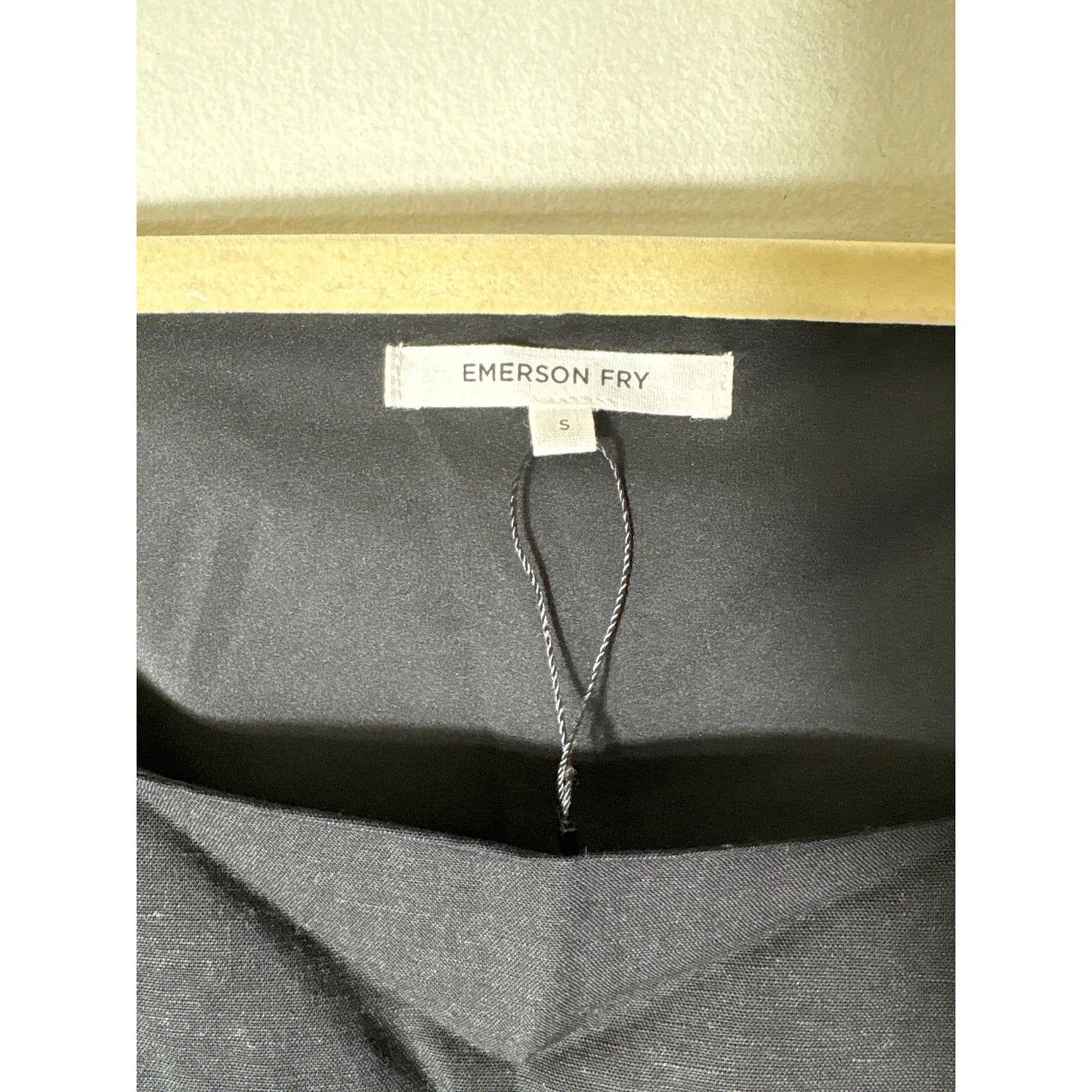 Emerson Fry Black Linen Boxy Tank Sz S