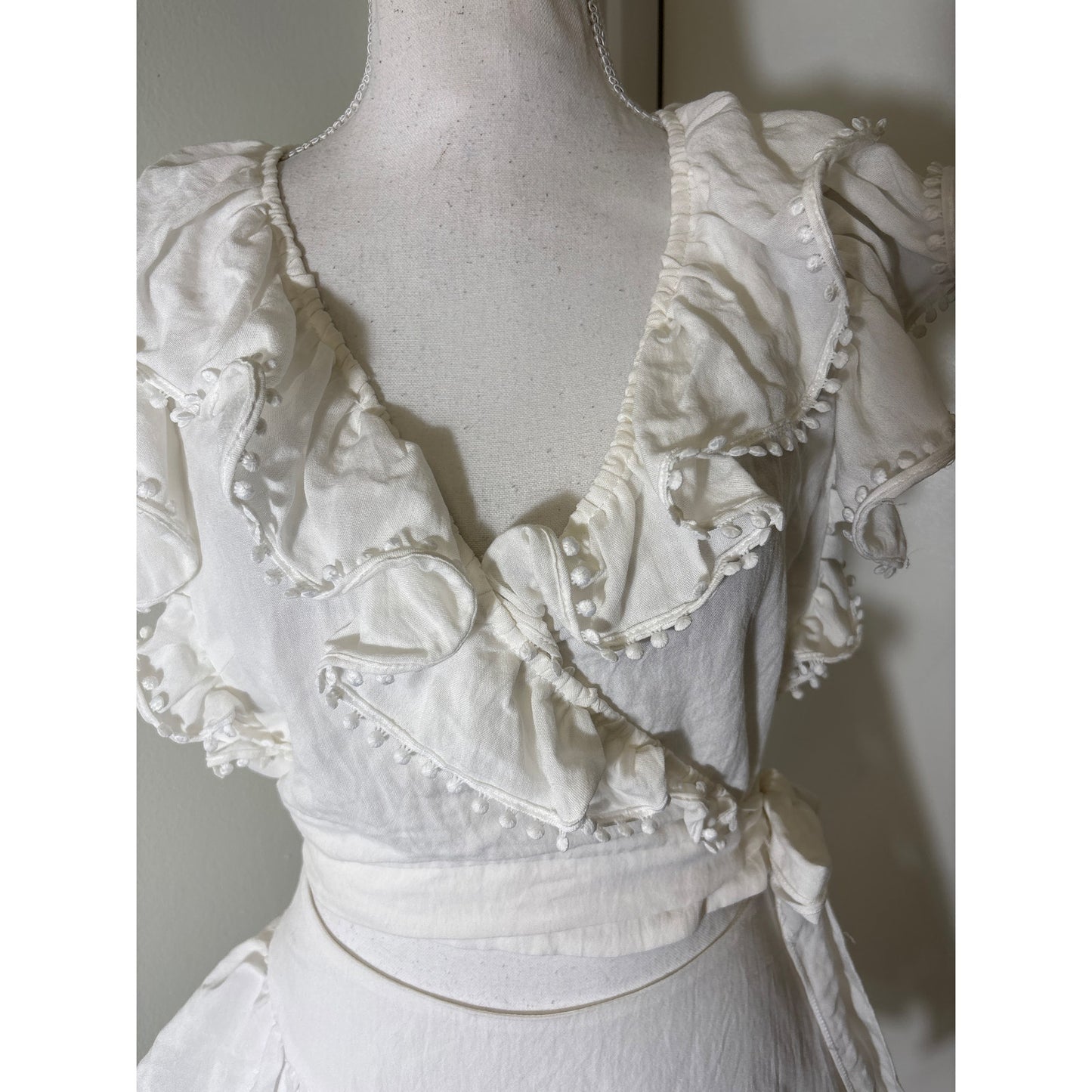 NWT Do+Be White Ruffle Top and Skort Sz M
