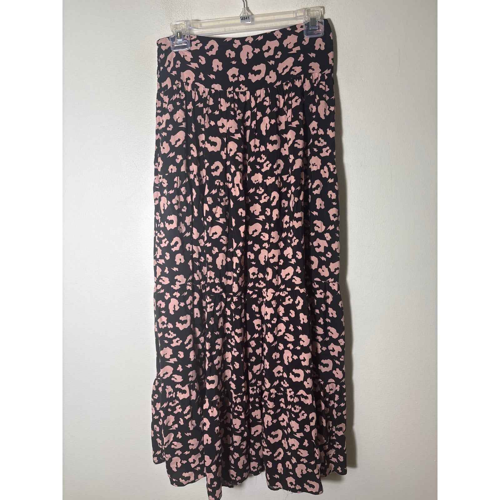 Scamp & Dude Black Pink Pull On Maxi Skirt Sz 6