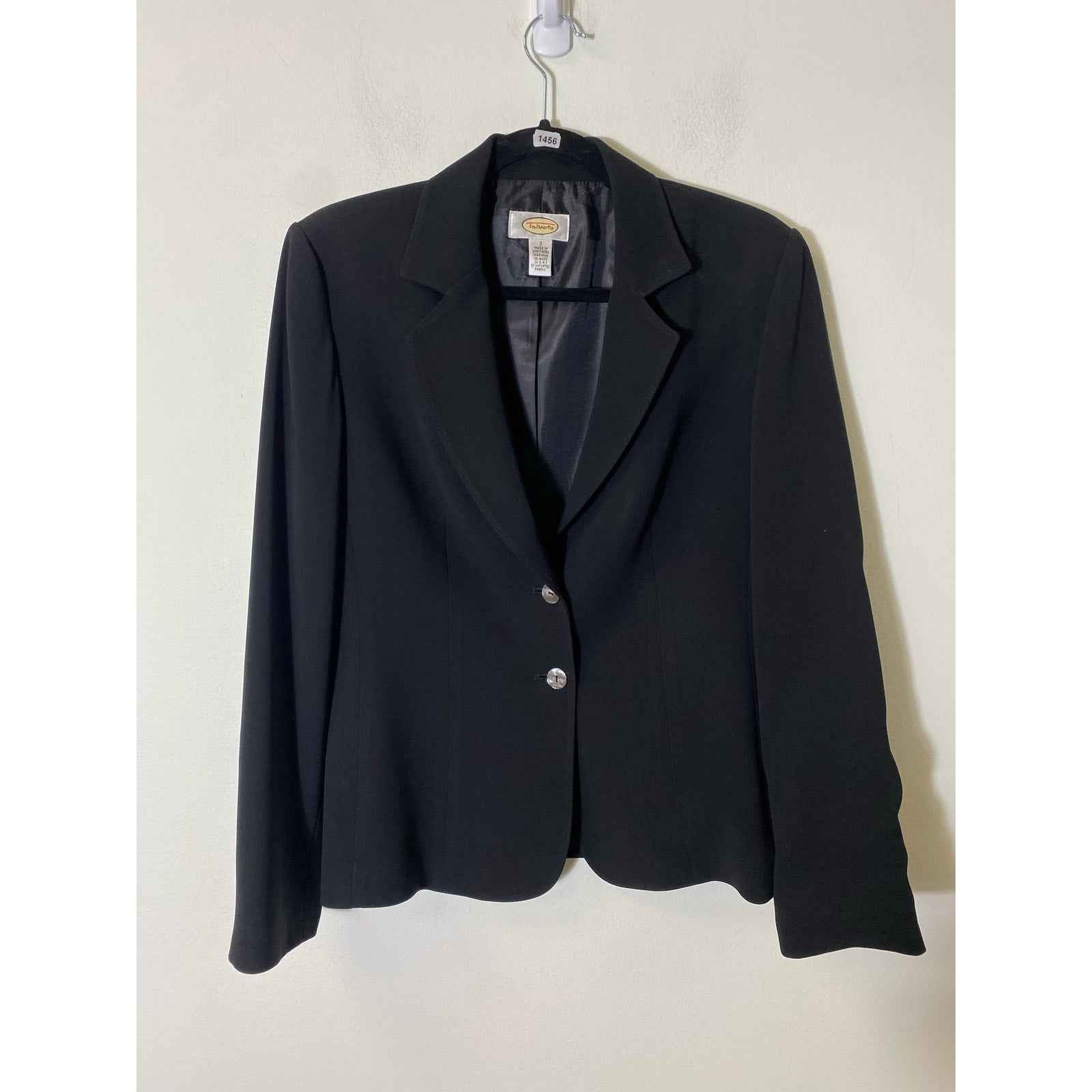Talbots Black Mother of Pearl Buttons Two-Button Blazer Sz 2