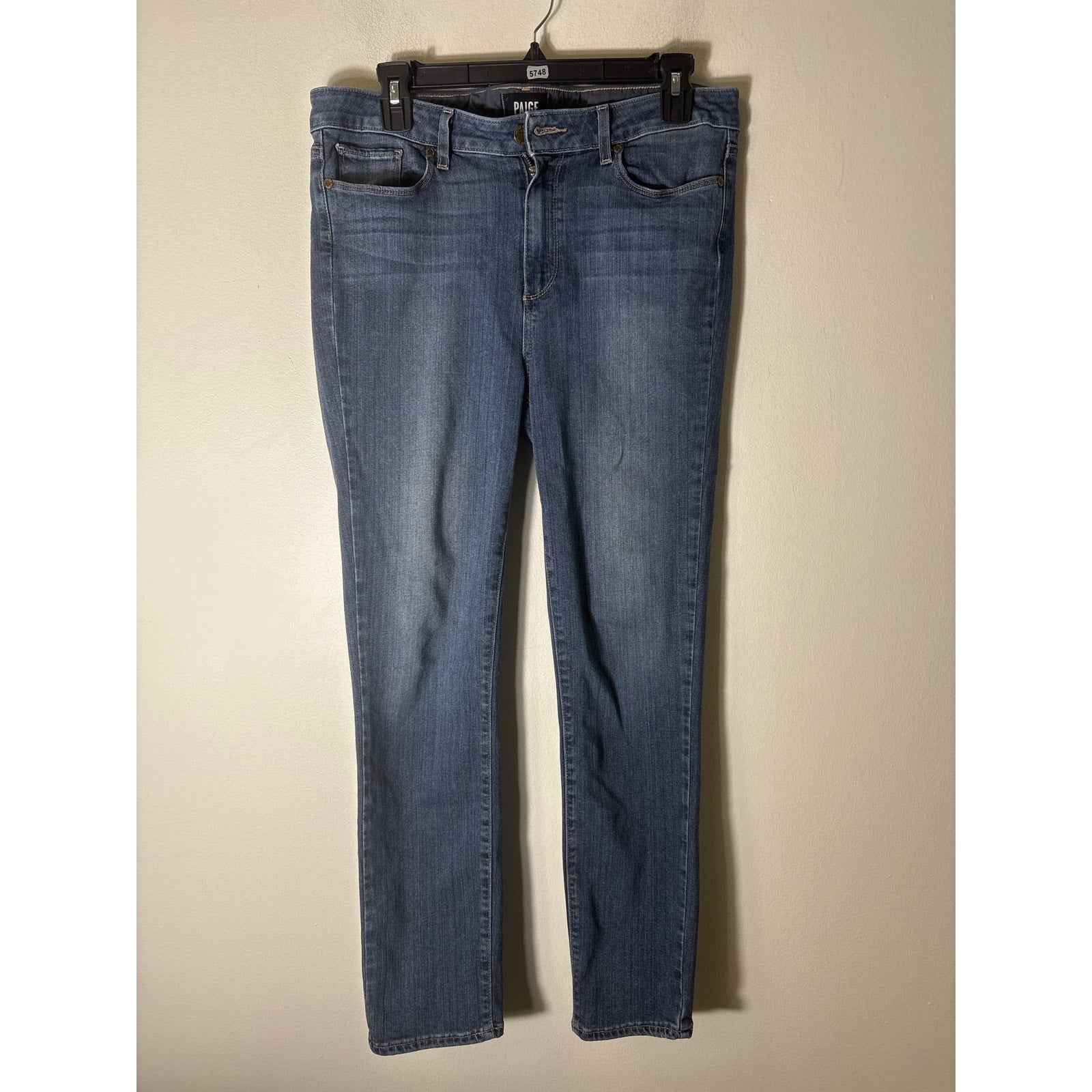 Paige Blue "Hoxton Crop Rollup" Denim Jeans Sz 32