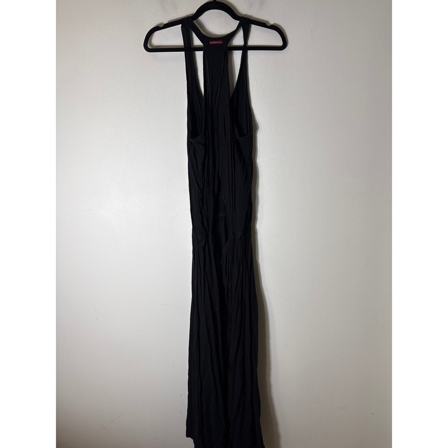 Hard Tail Black Backless Rayon Maxi Dress Sz L