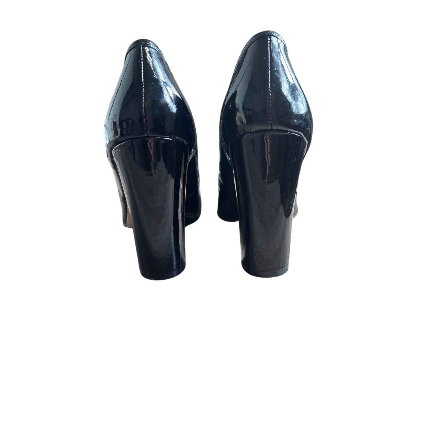 Nina Black Patent Leather Mary Jane High Heel Pump Sz 9