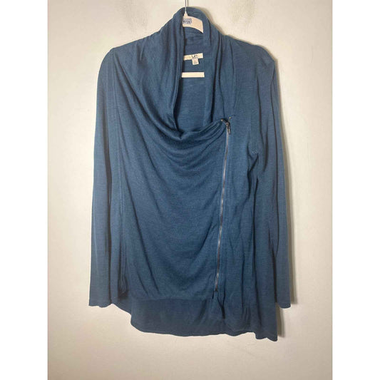 Ya Teal Asymmetrical Pullover sz L