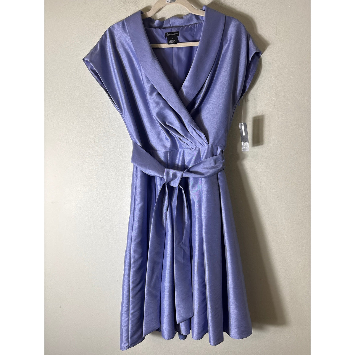 NWT New Directions Lavender Cap Sleeve A-Line Knee Length Dress Sz 6