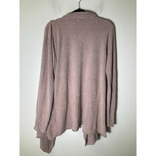Barefoot Dreams Taupe Cozy Chic Ultra Lite Long Sleeve Cardigan Sz S