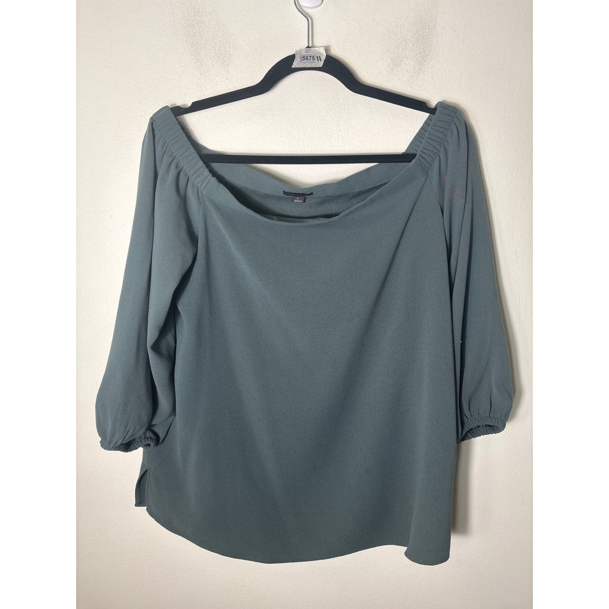 Ann Taylor Green Of the Shoulder Top S m