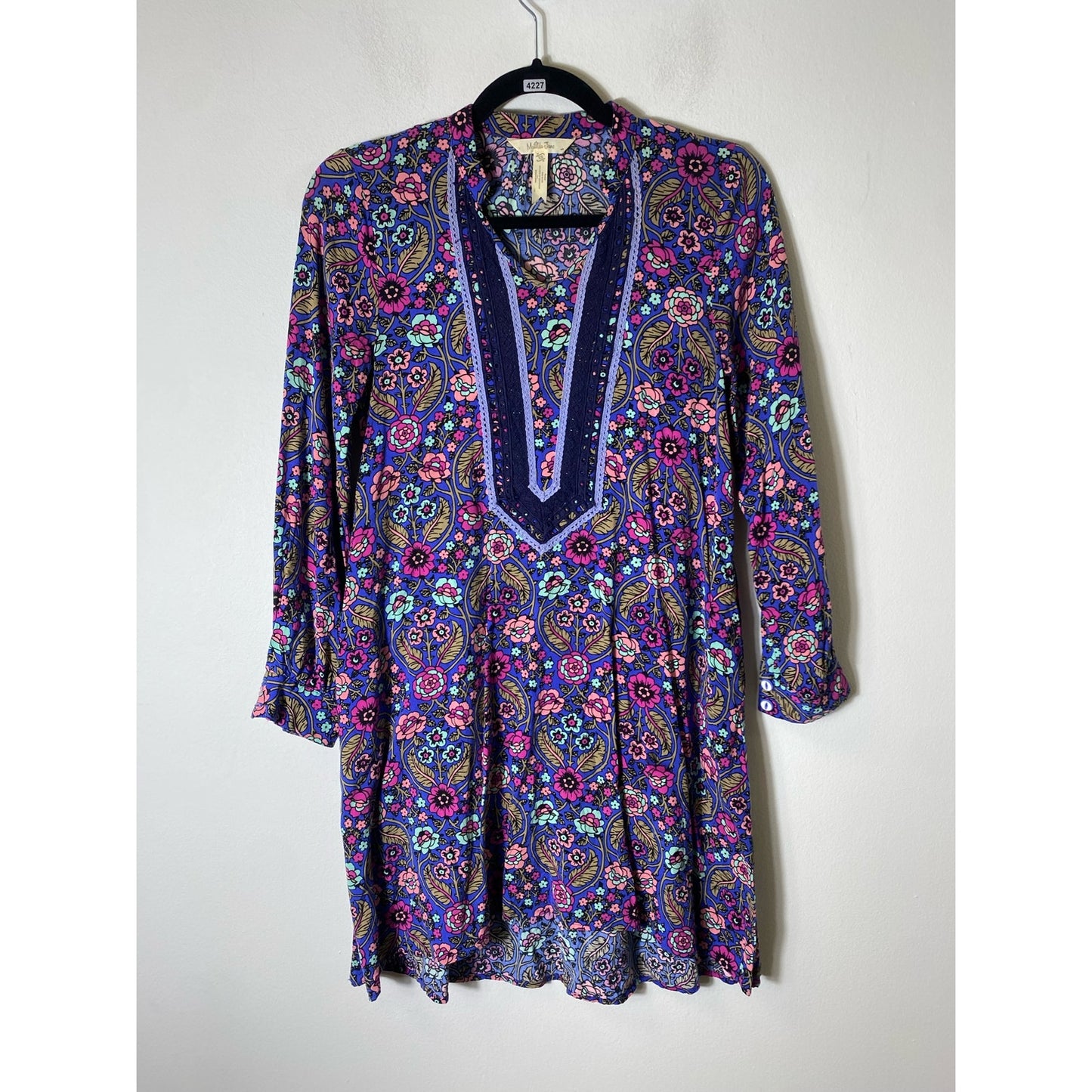 Matilda Jane Blue Floral Long Sleeve Dress size XS