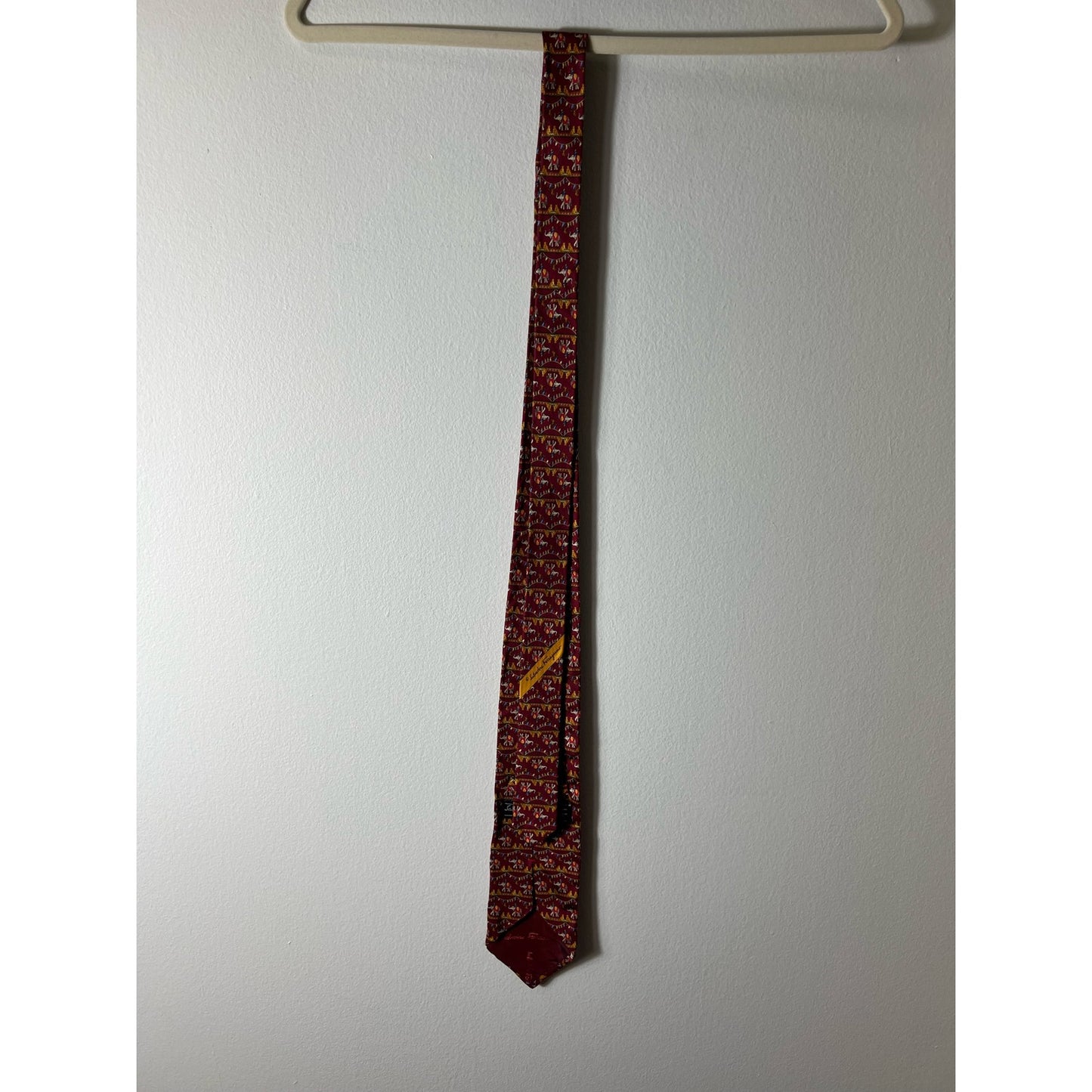 Salvatore Ferragamo Men's Crimson Elephant Tie
