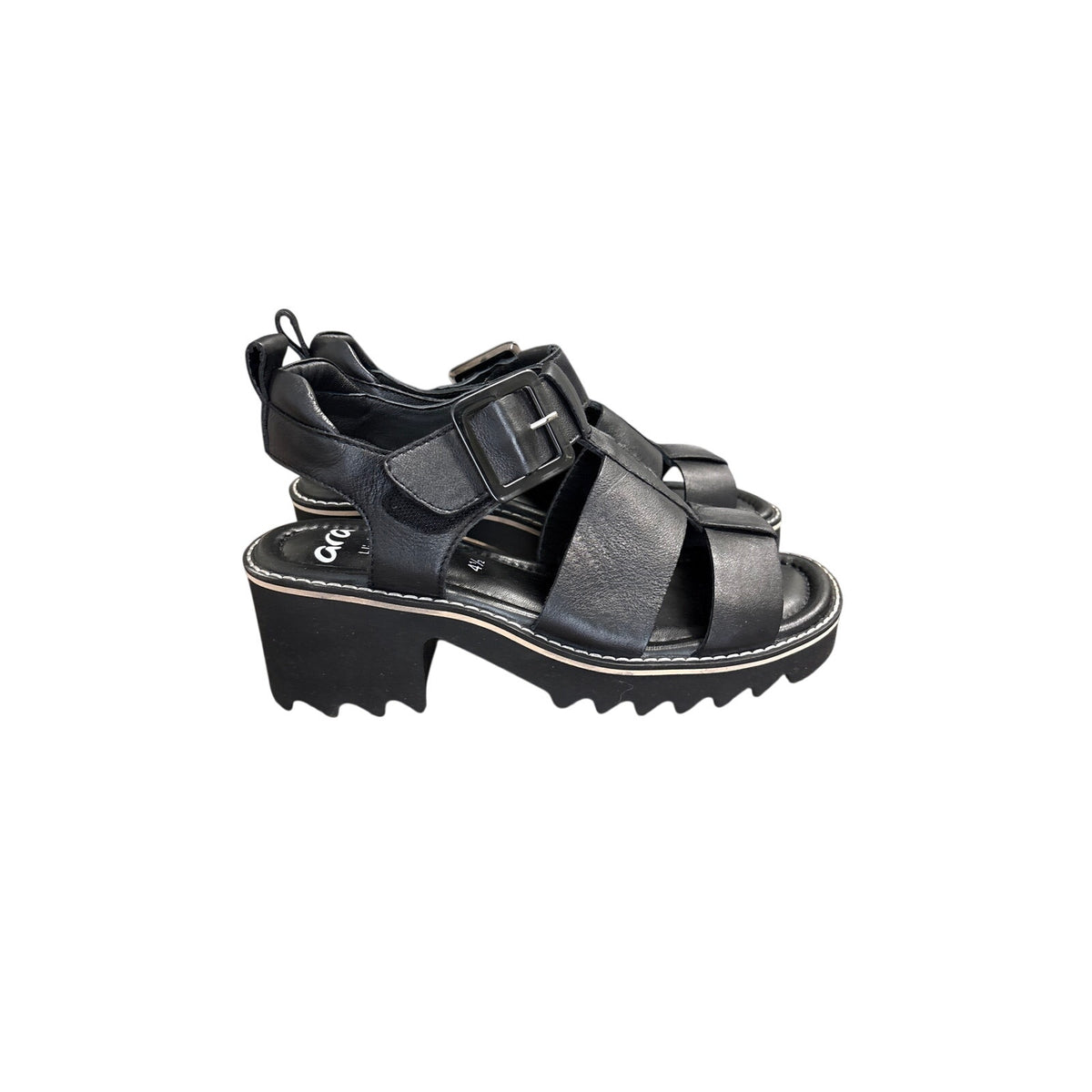 Ara Black Chunky Strappy Sandals Sz 8