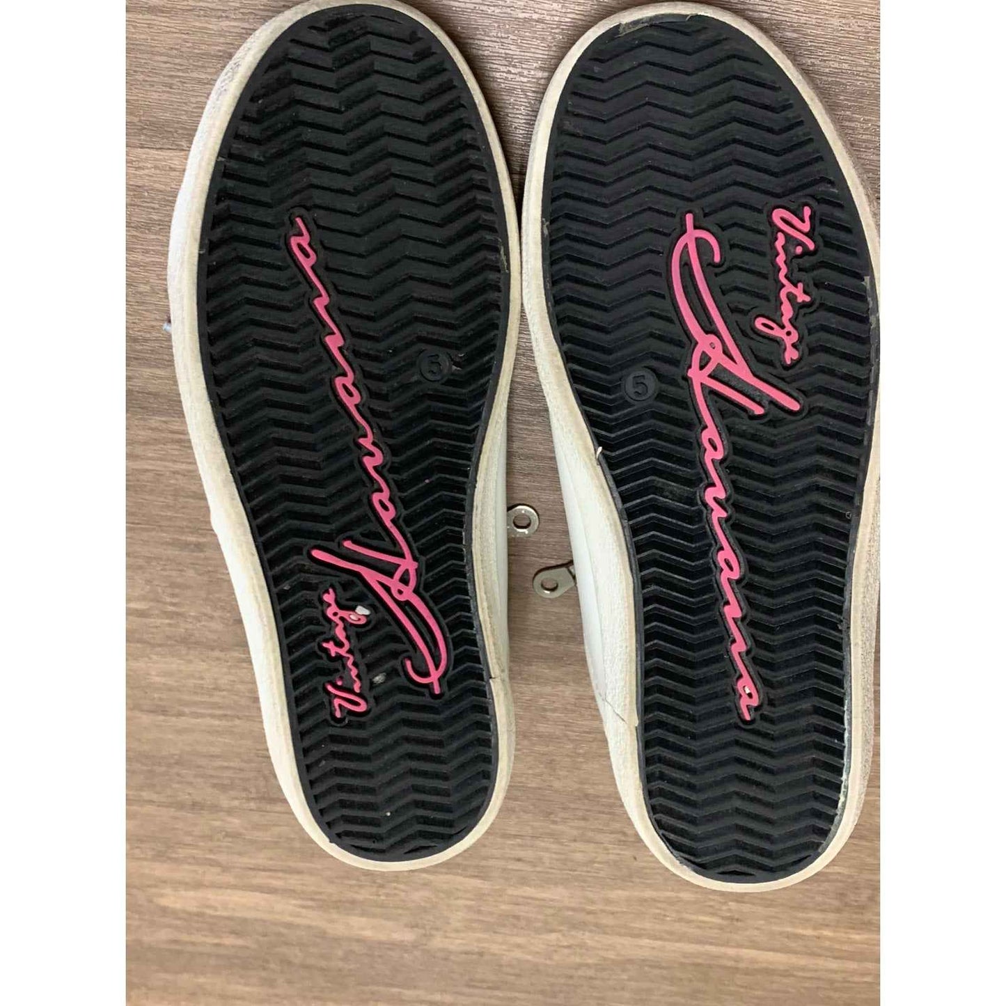 Girls/Woman's Size 5 Vintage Havannah White Gray Pink Sparkle Star Sz 5