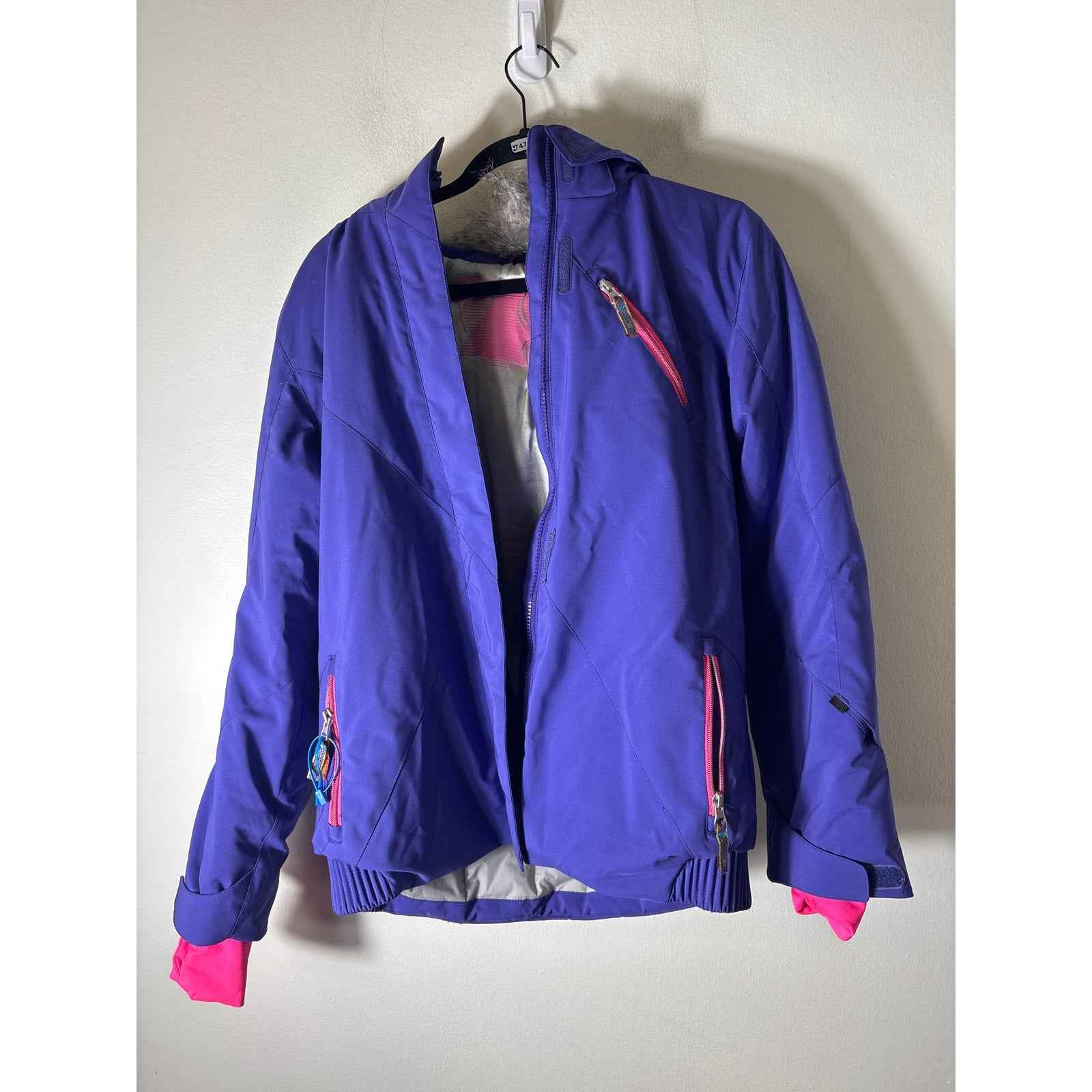 Spyder Purple Hooded Ski Coat Sz Sm