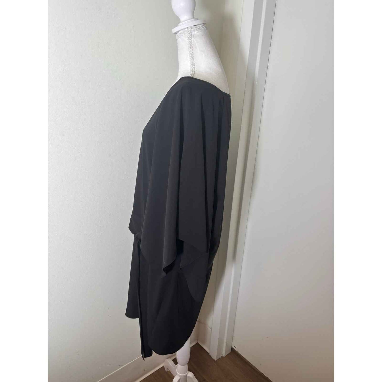 Amanda Uprichard Black Bat Wing Mini Dress Sz M