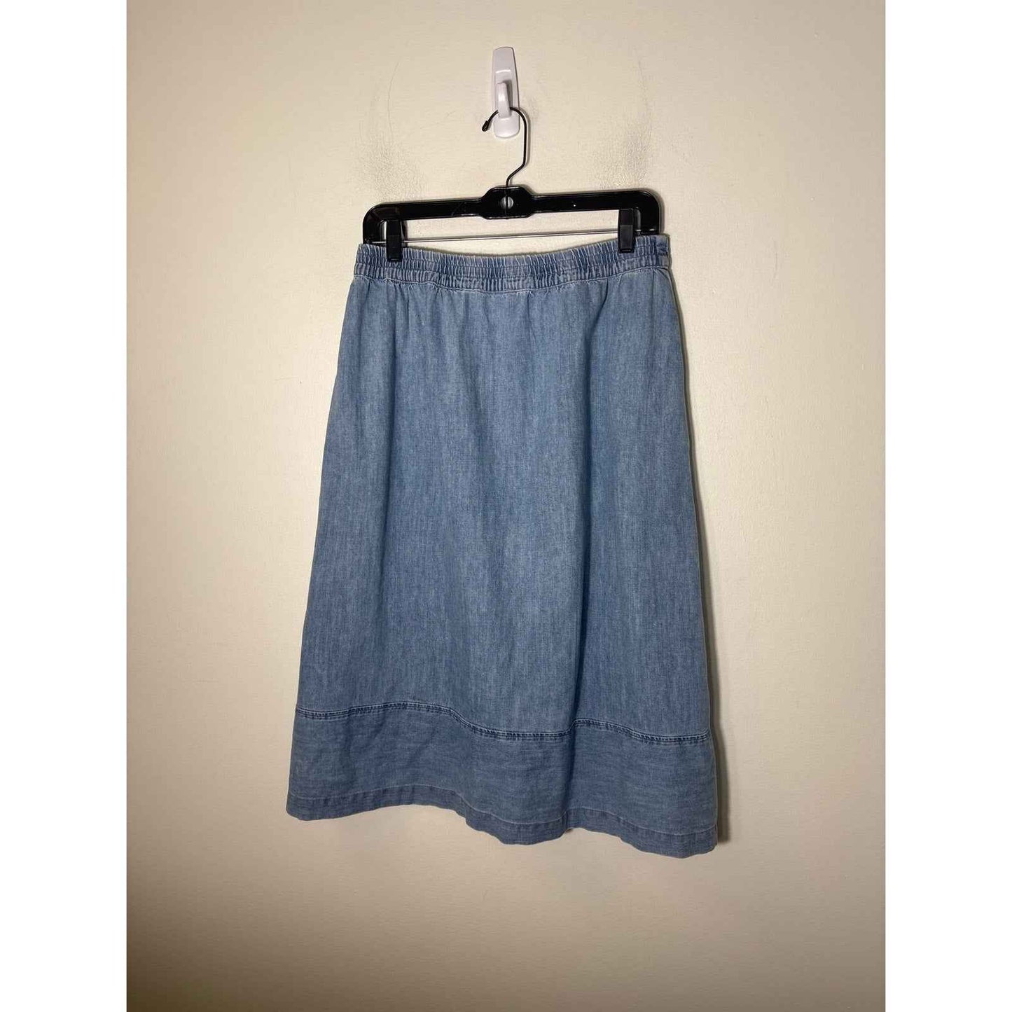A.P.C Pull On Denim Midi Skirt Sz 38