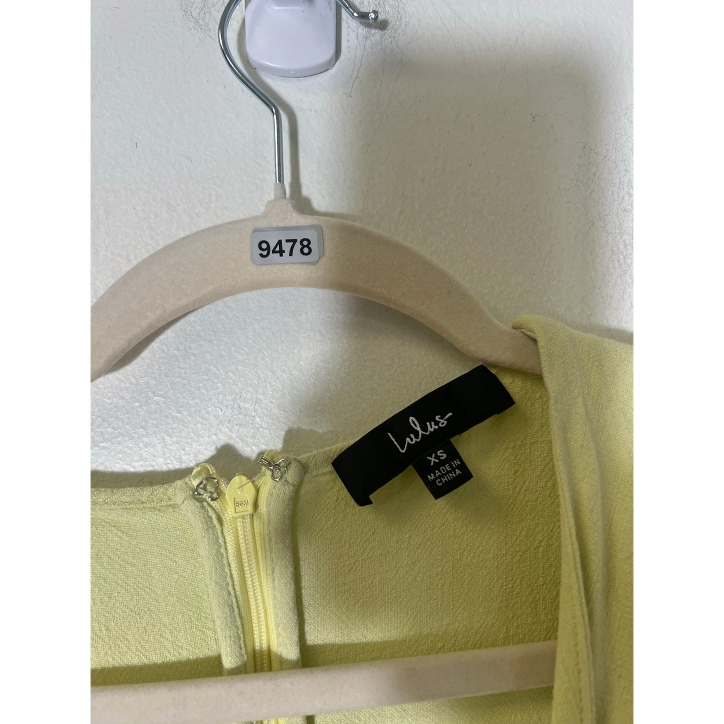 Lulu's Greenish Yellow Fluttersleeve Midi Dress Sz XS
