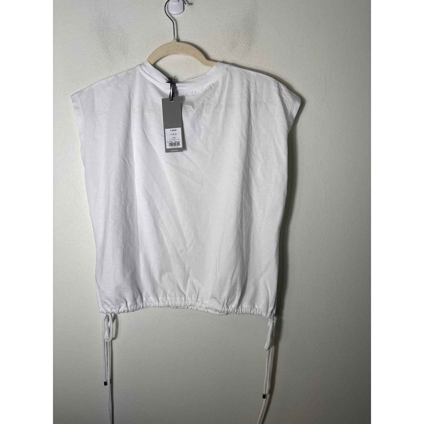 NWT Mint Velvet Sleeveless Ivory Bubble Hem Utility Top Sz M