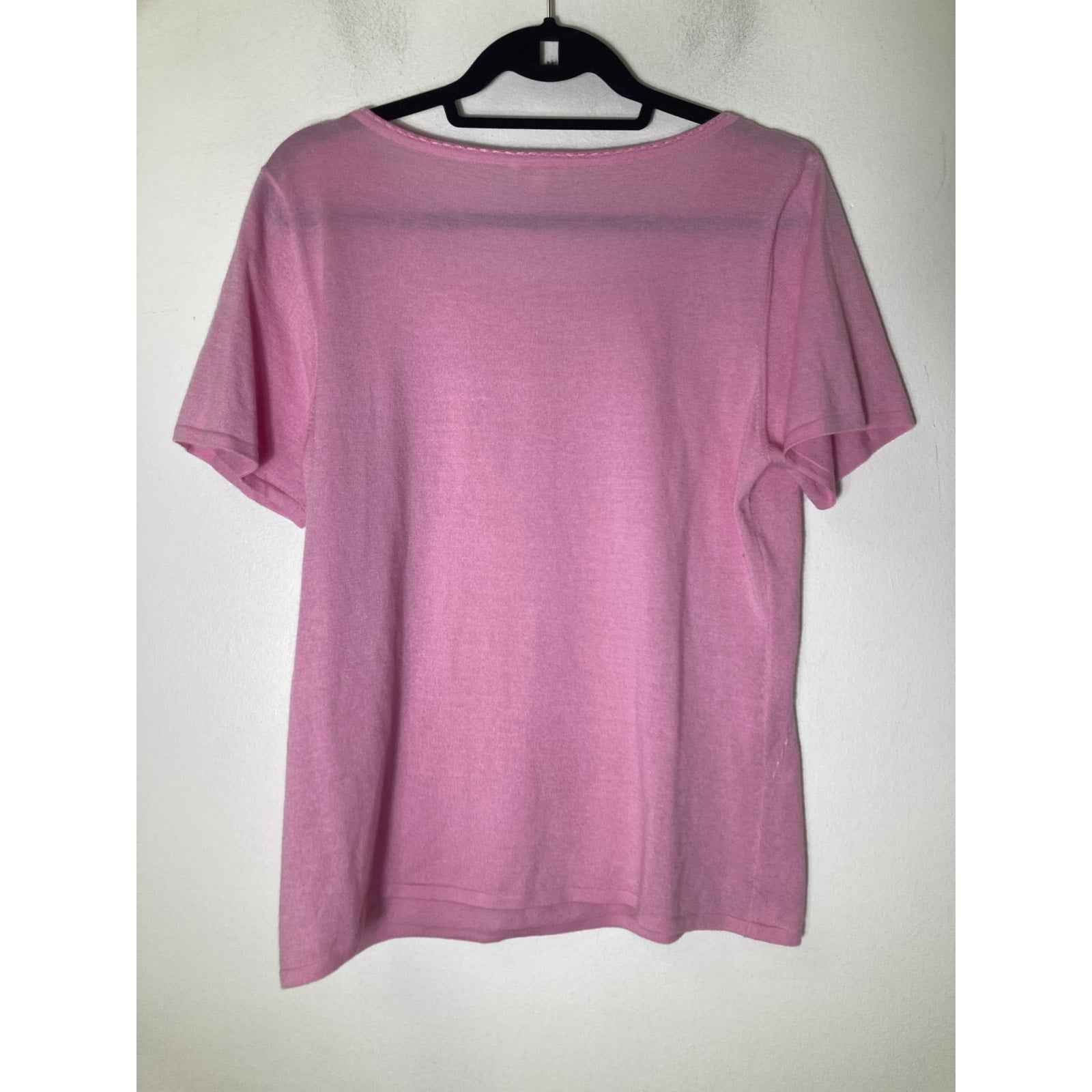 Escada Pink Sleeveless Cashmere Shell Sz 44