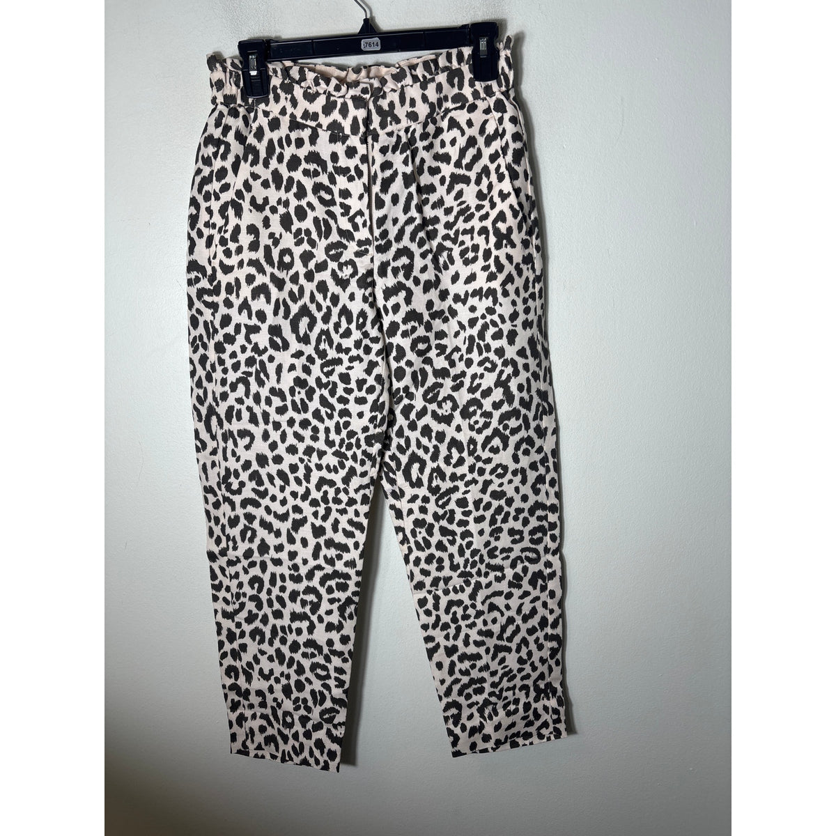 J. Crew Cream and Brown Cheetah Print Slacks Sz 2