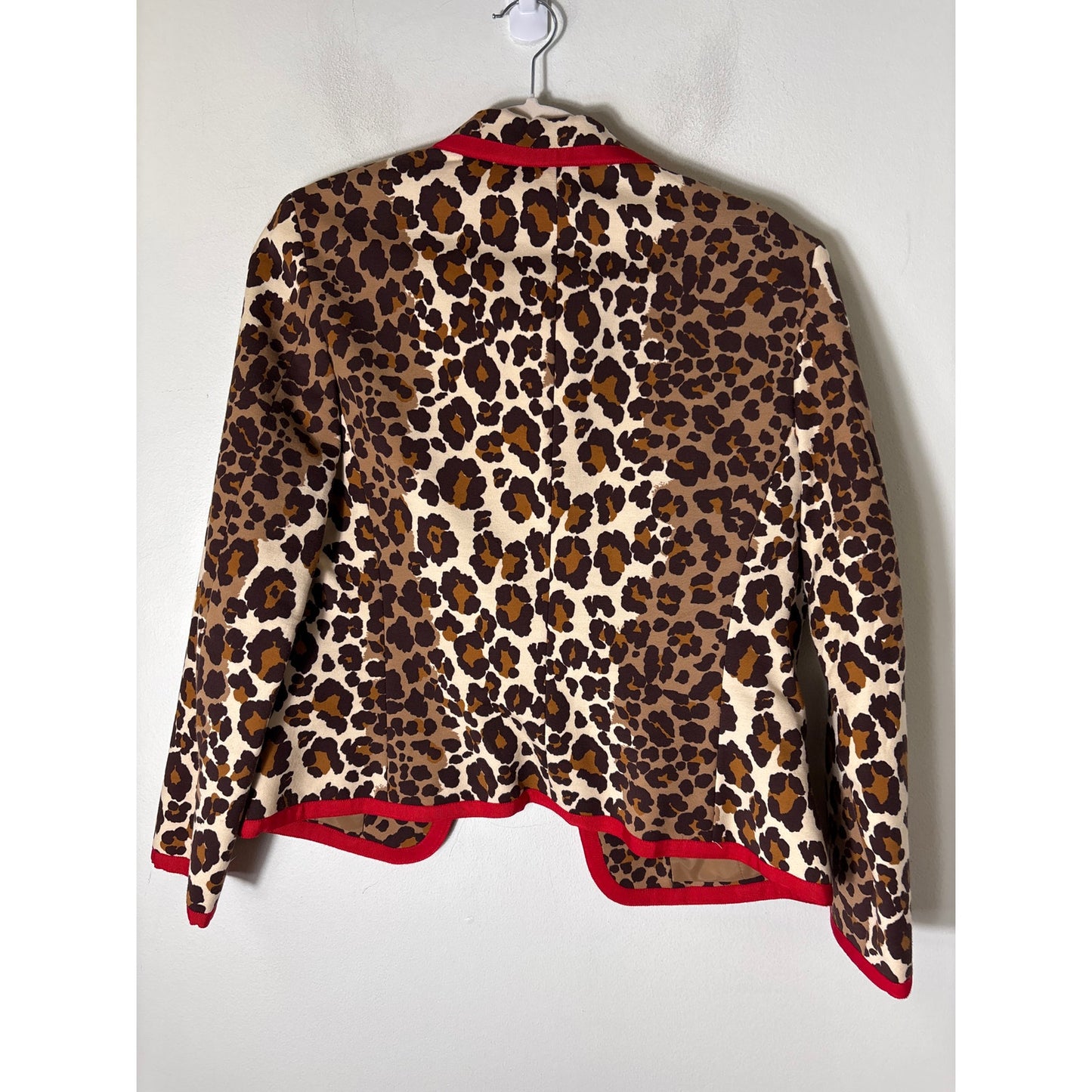 Etcetera Chettah and Red Trimmed Blazer Sz 10