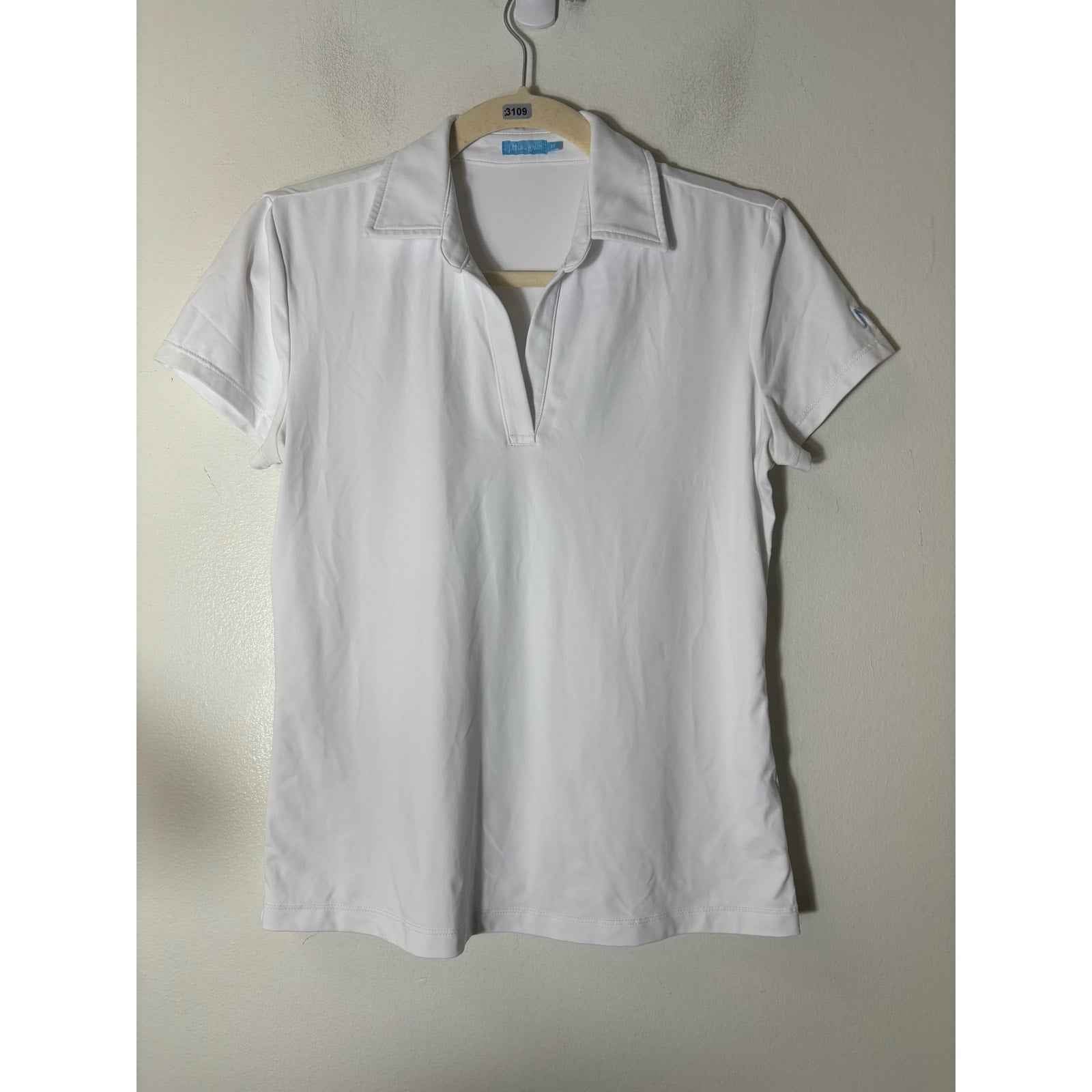 J. McLaughlin White Golf/Tenni Short Sleeve Pullover Shirt Sz XS