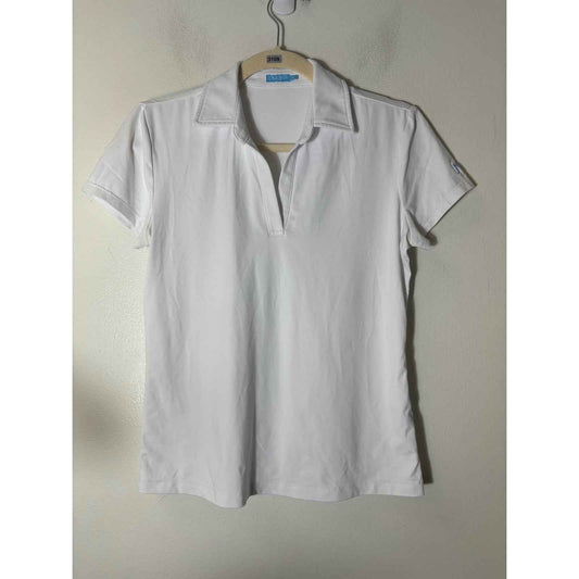 J. McLaughlin White Golf/Tenni Short Sleeve Pullover Shirt Sz XS