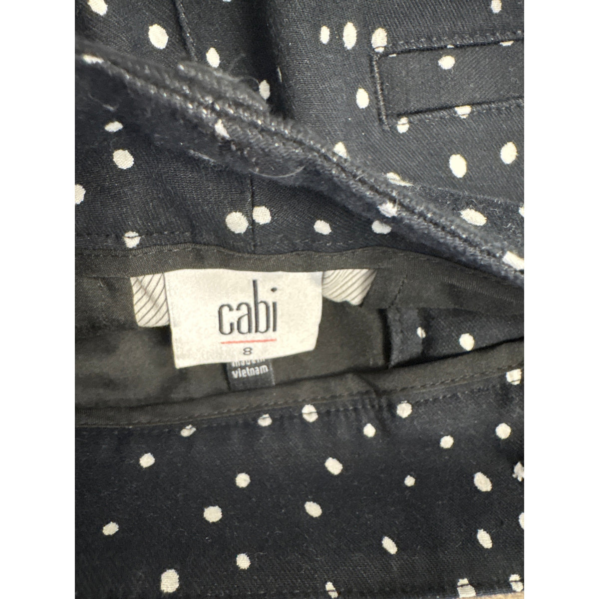 Cabi Black with White Polka Dots Shorts Sz 8