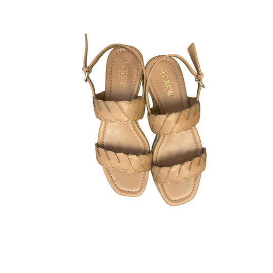 J. Crew Brown Leather Platform Sandal Sz 6
