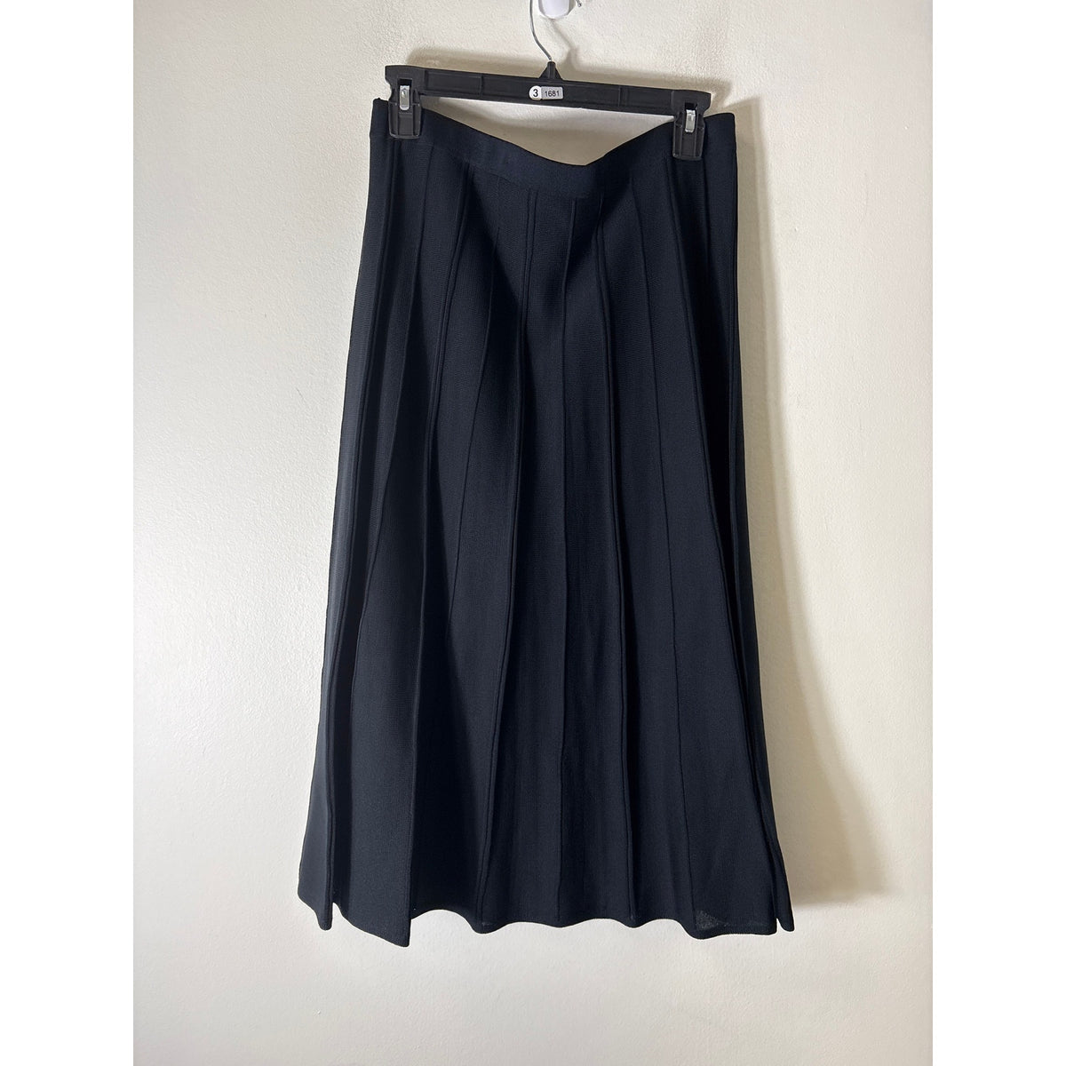 Ming Wang Black A Line Knit Skirt Sz L