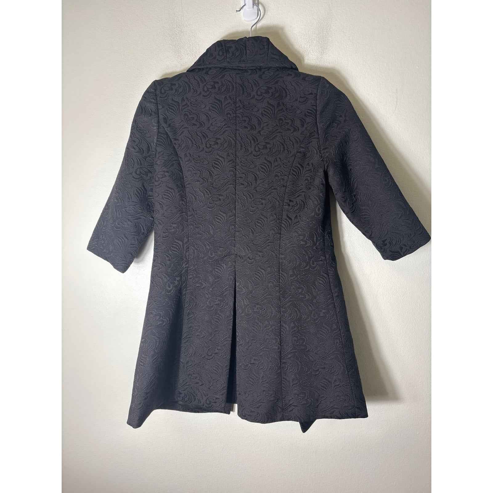 Francesca's Collection Black Long Sleeve Elegant Cocktail Jacket Sz S