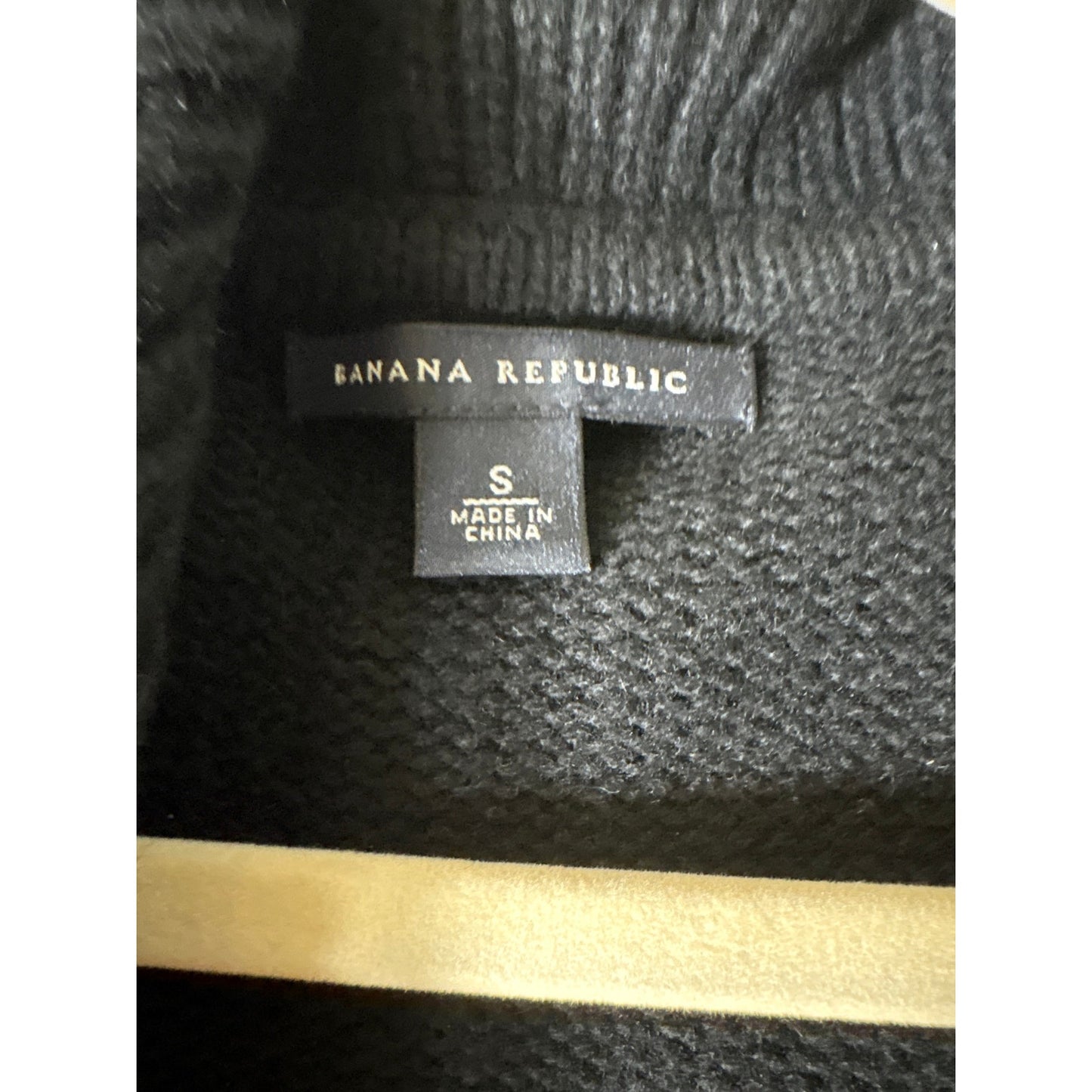 Banana Republic Black Foldover Collar Cardigan Sweater Sz S