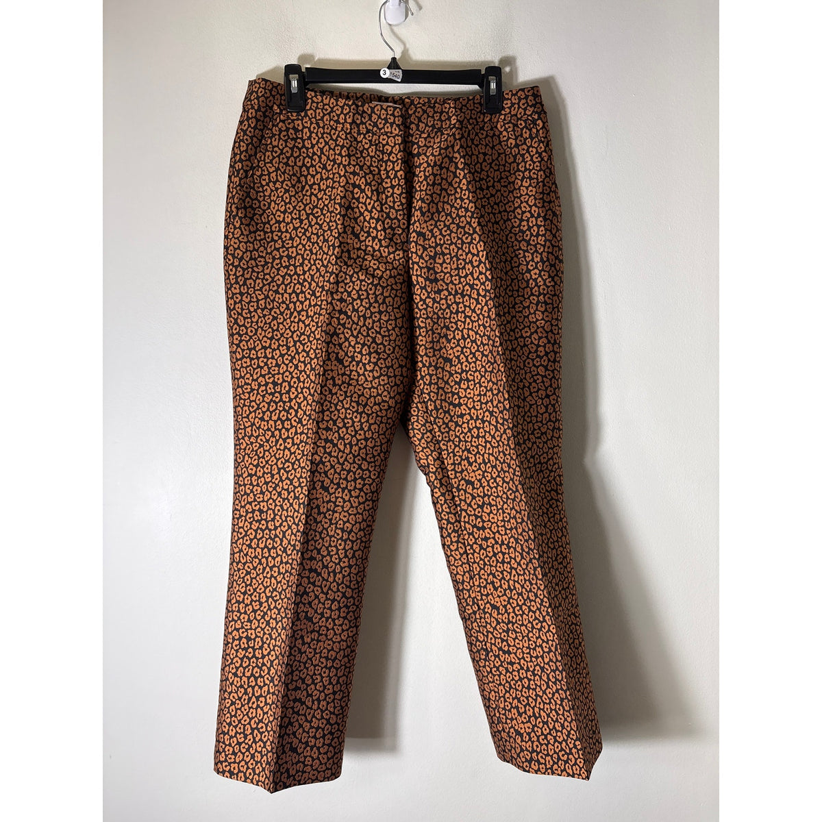 Kate Spade Copper and Black Cheetah Pants Sz 10