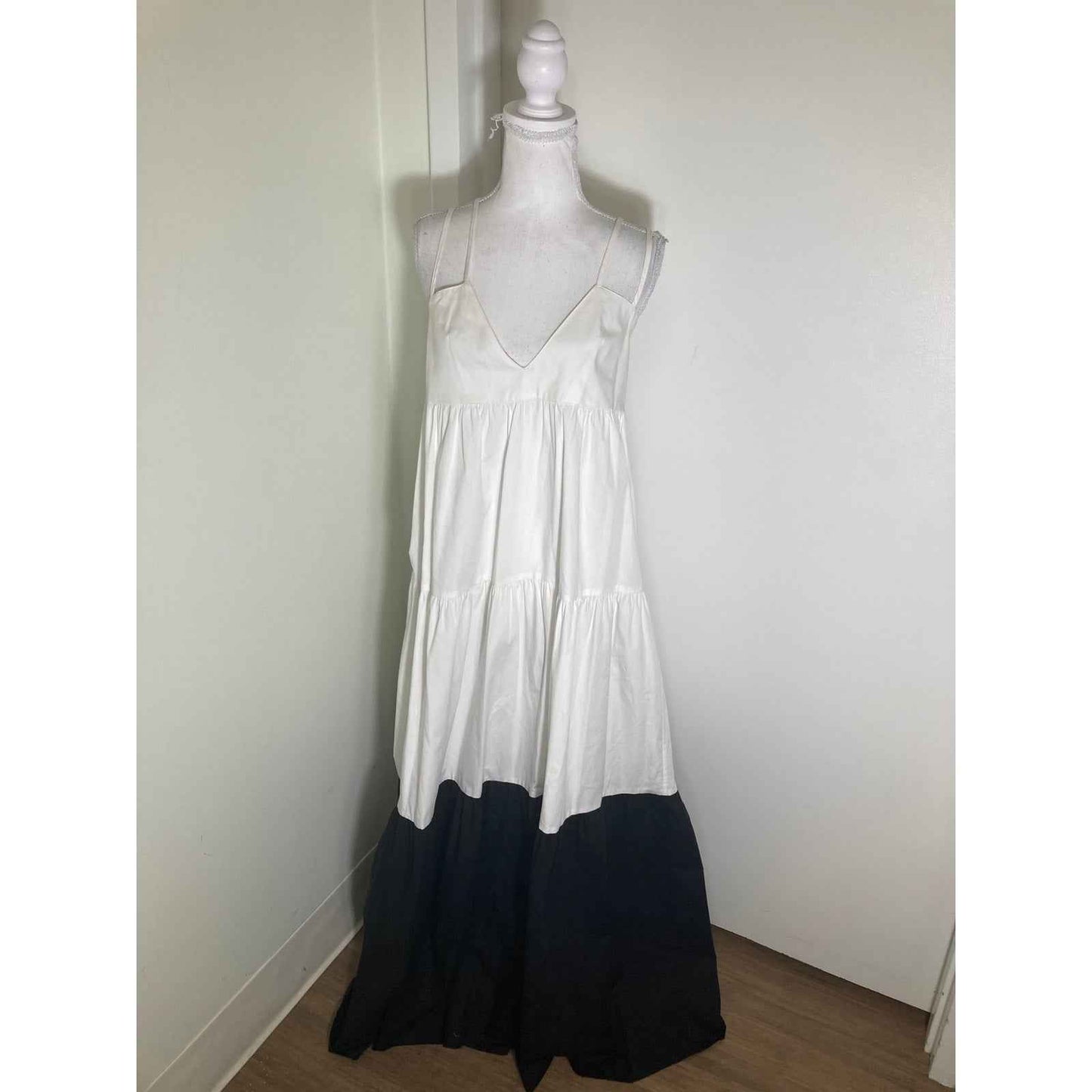 Mattew Burch Black and White Colorblock Dress Sz 2