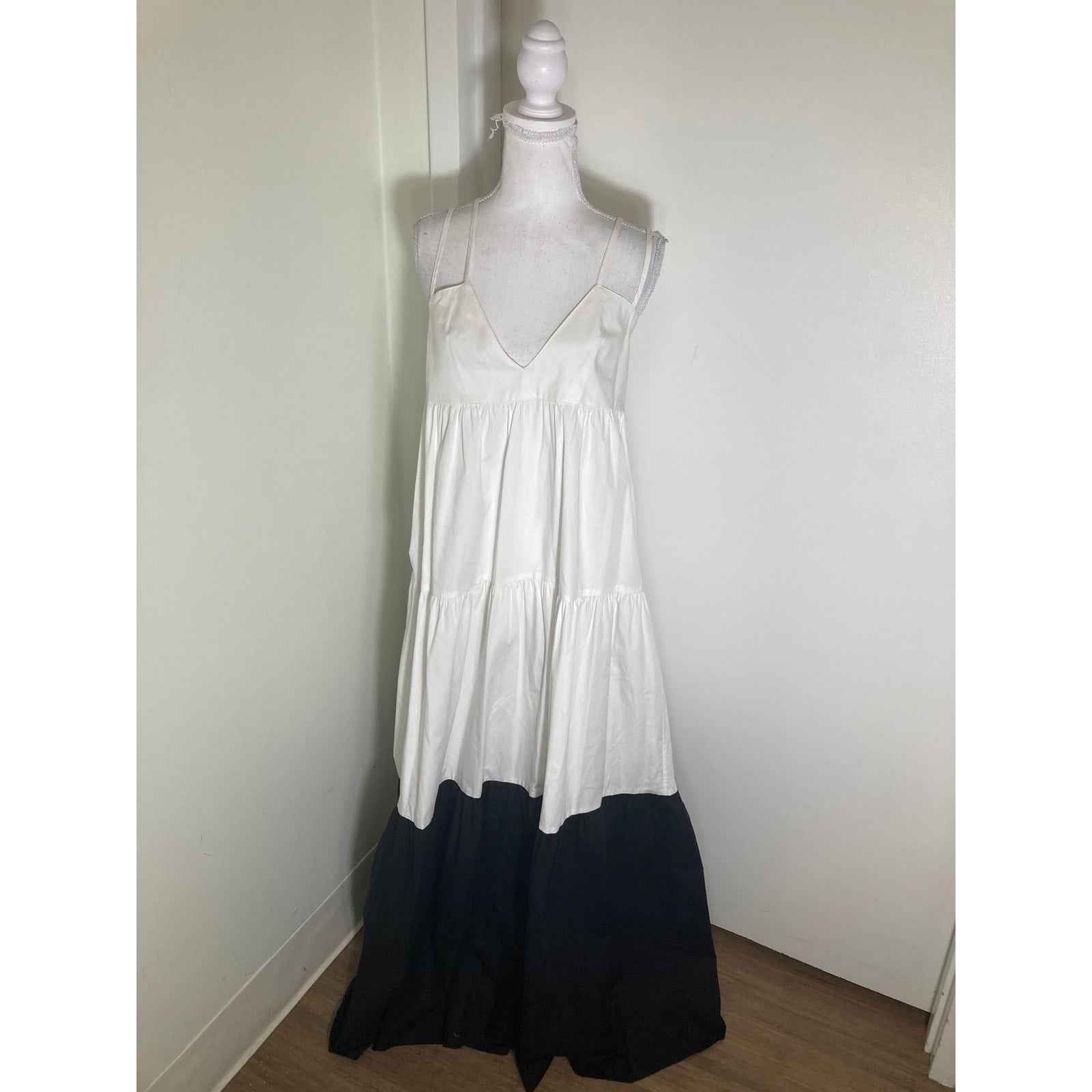 Mattew Burch Black and White Colorblock Dress Sz 2