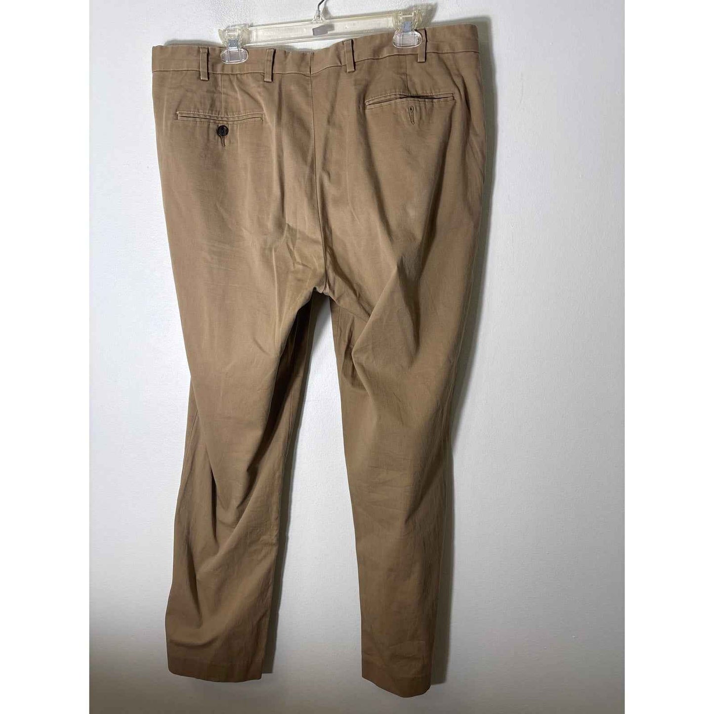 Men's Hart Schaffner Marx Tan Flat Front Chinos Sz 40x32