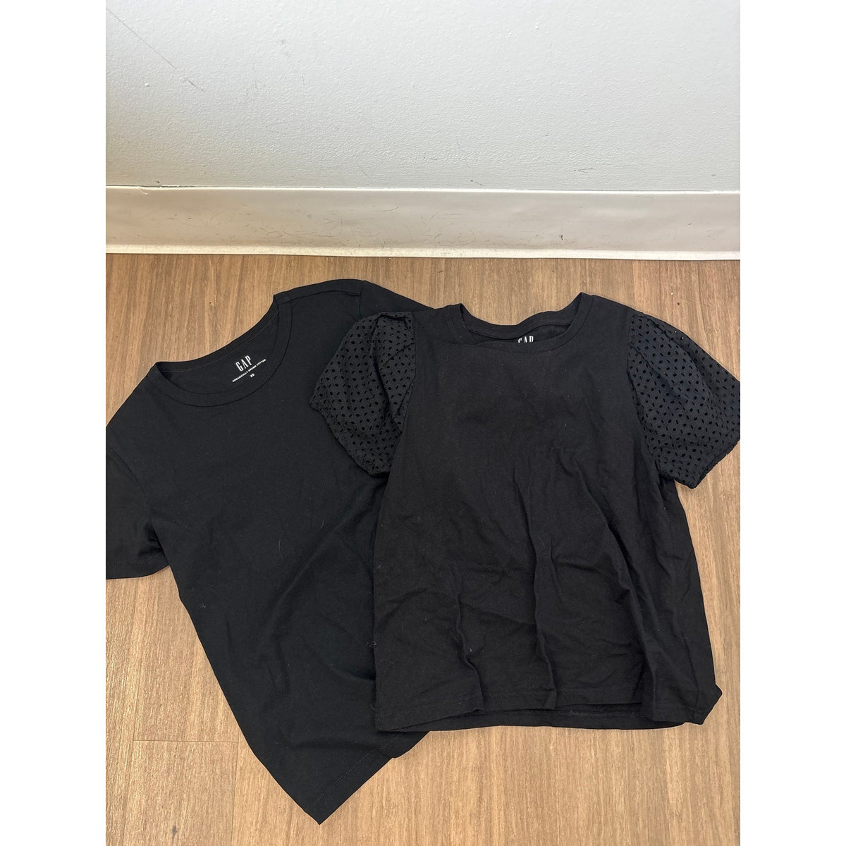 Bundle of 2 Gap Black Cotton Tees Sz XS