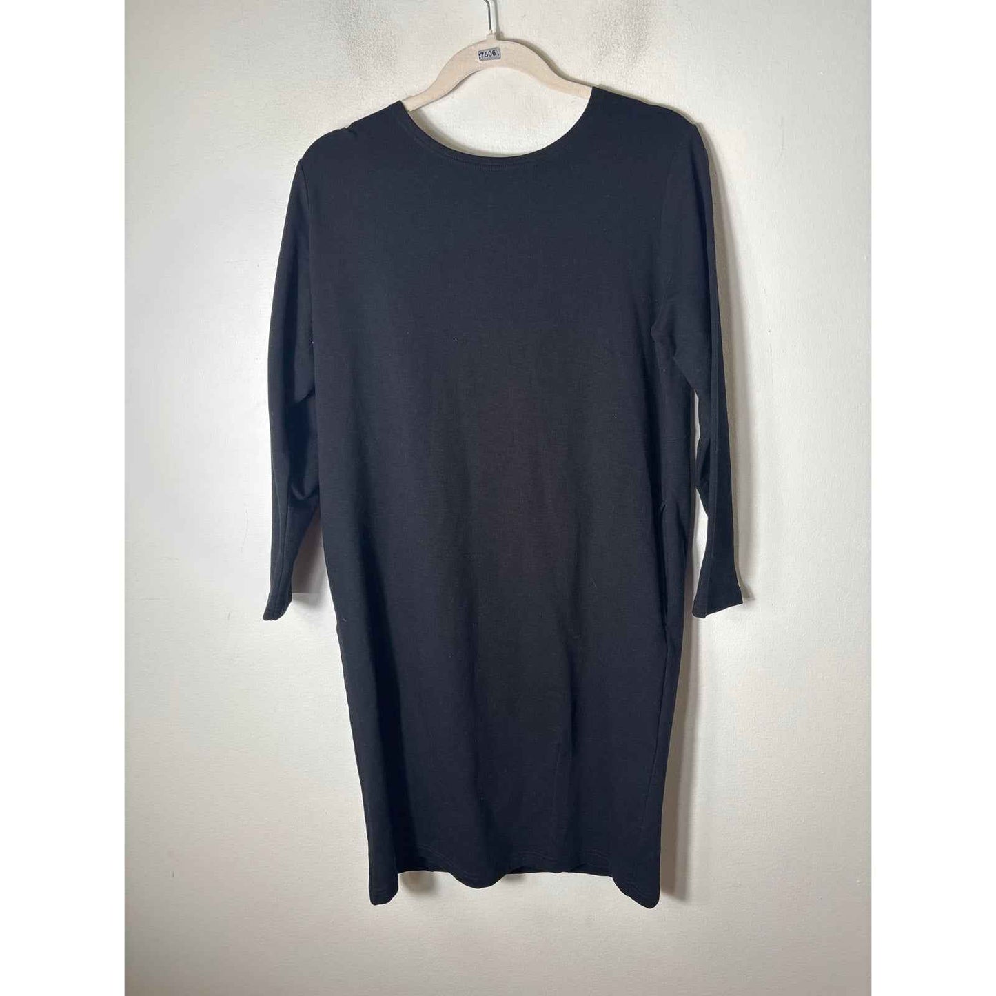 Masai Black Long Sleeve Shift Dress Sz M