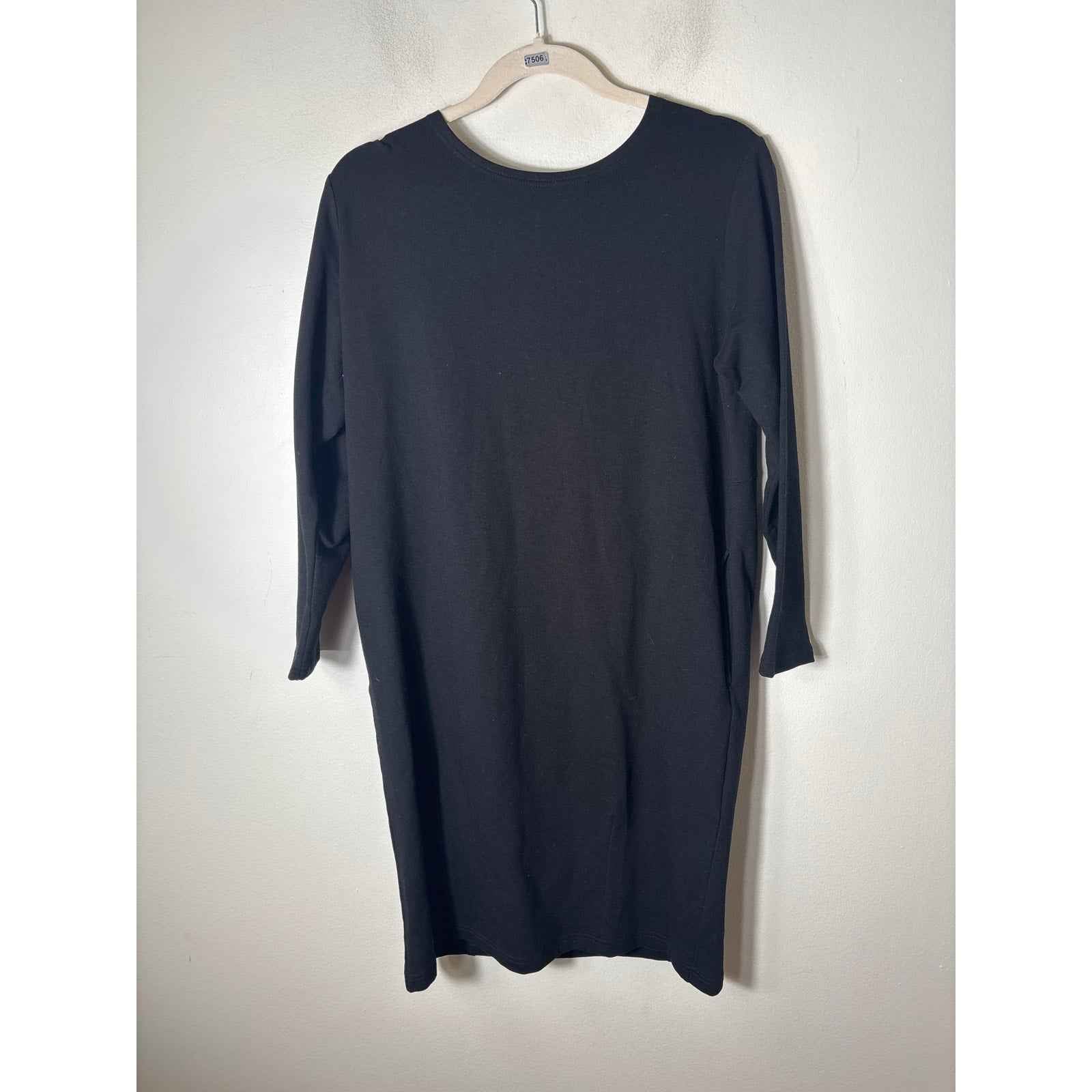 Masai Black Long Sleeve Shift Dress Sz M