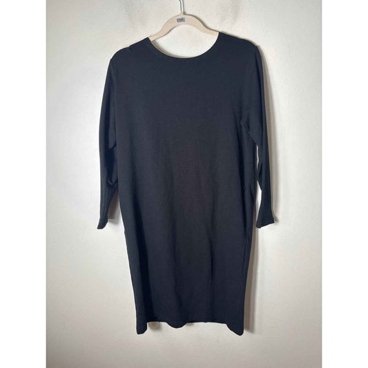 Masai Black Long Sleeve Shift Dress Sz M