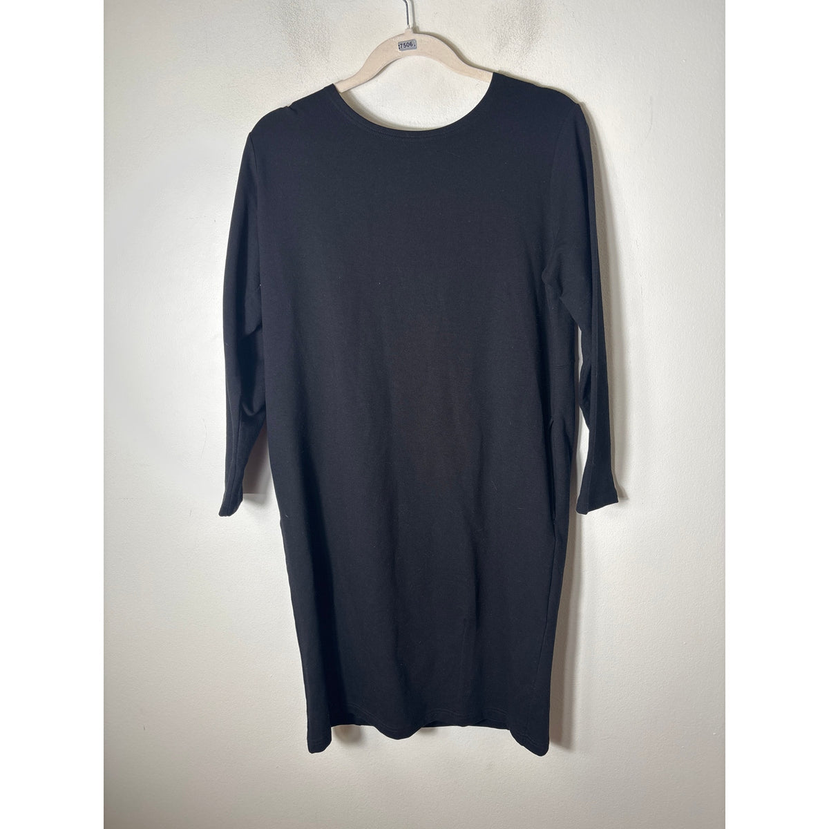 Masai Black Long Sleeve Shift Dress Sz M