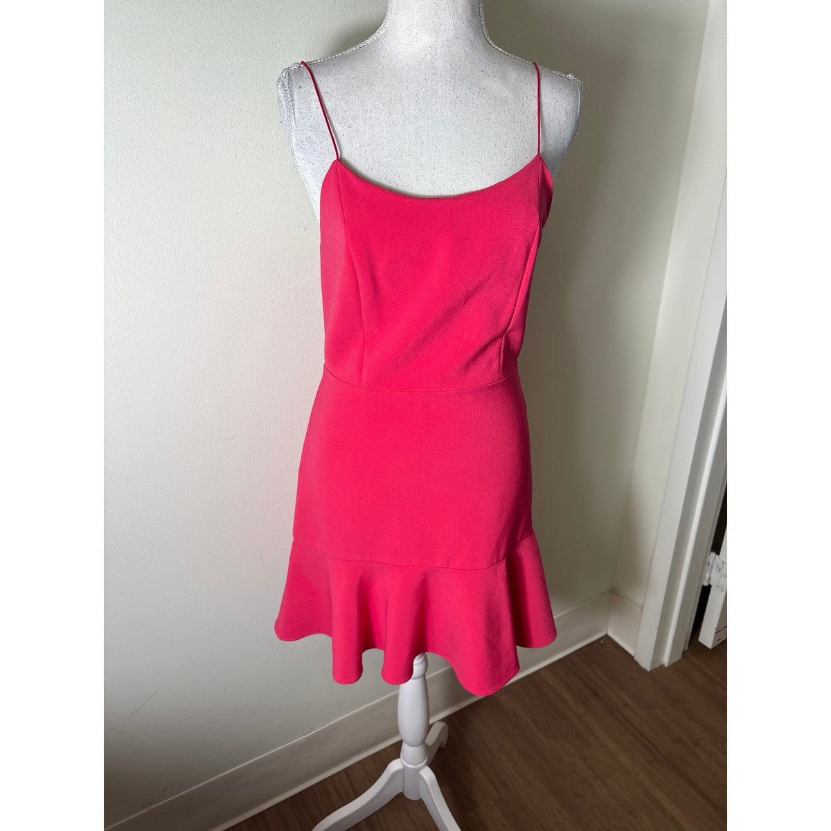 Alice + Olivia Pink Spaghetti Strap Cocktail Dress Sz S