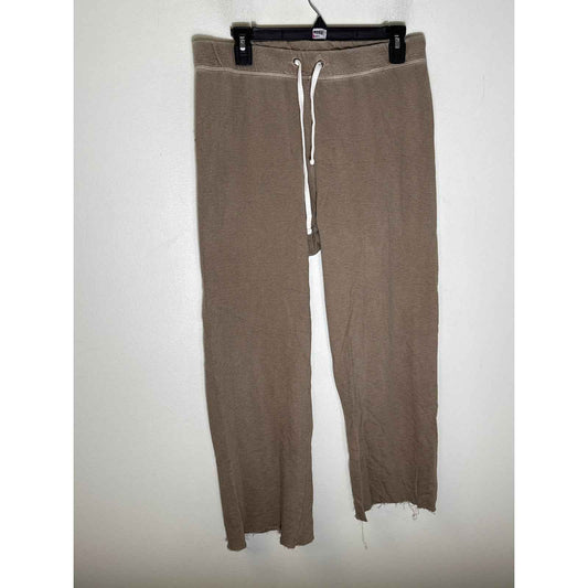 James Perse Grayish Brown Cotton Pull On Straight Leg Knit Pants Sz 3