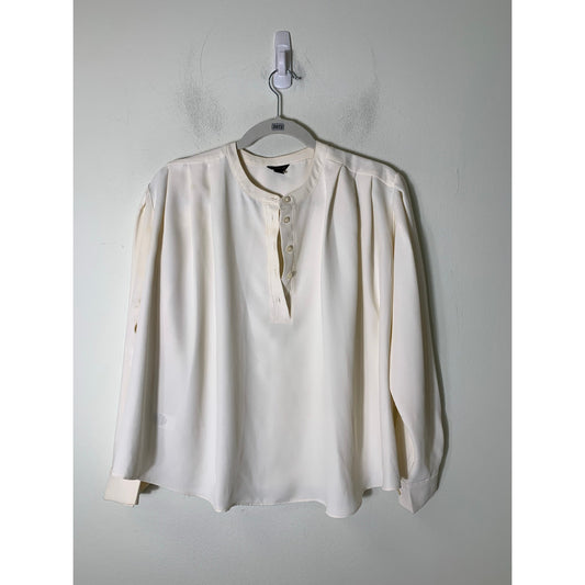 Ann Taylor Cream Long Sleeve Top Sz XXS