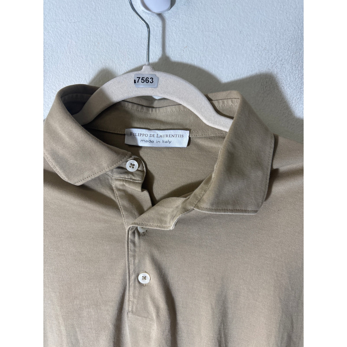 Men's Filippo De Laurentiis Khaki Soft Tee Polo Sz 52 (large)