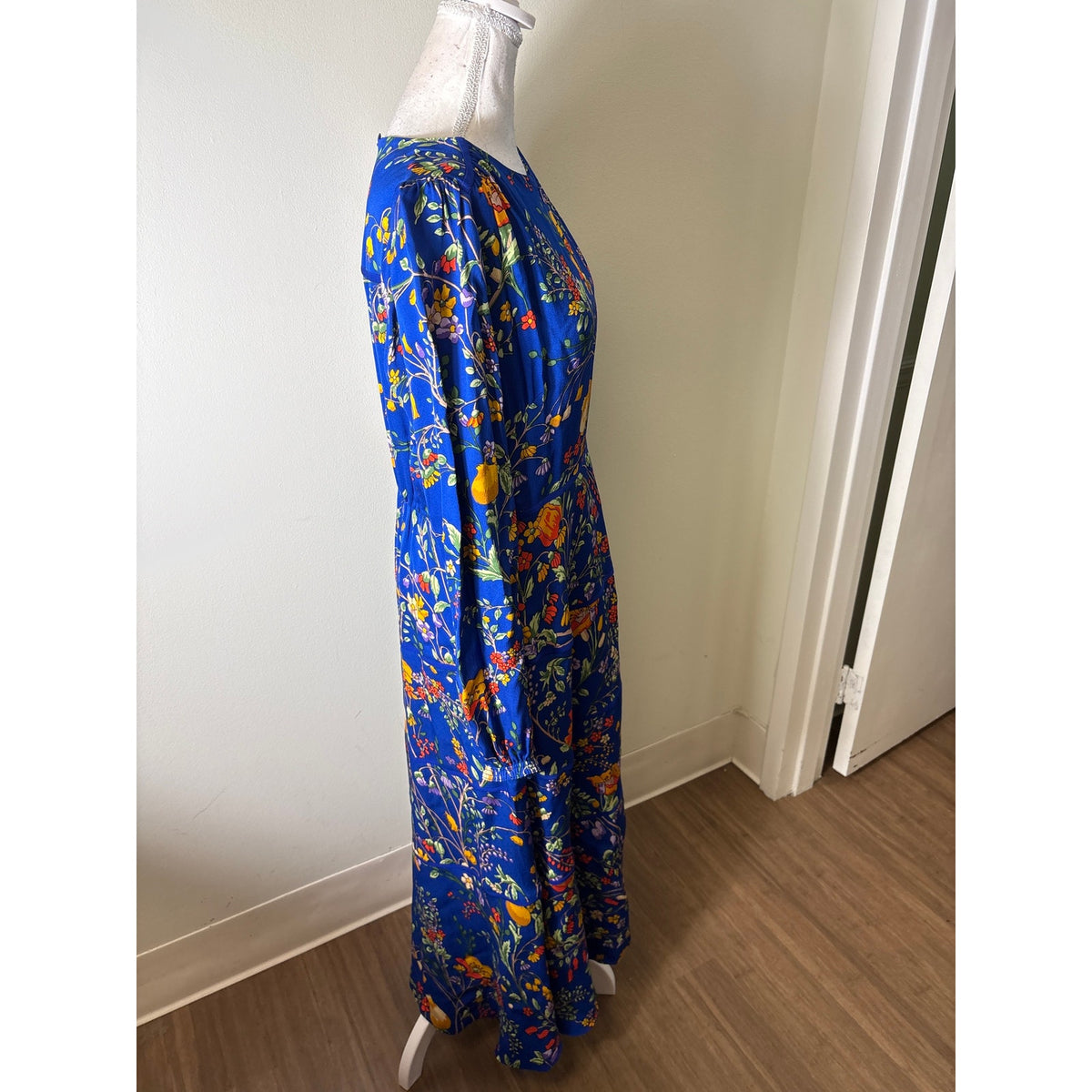 ME+EM Blue and Yellow Floral Maxi Dress Sz 10