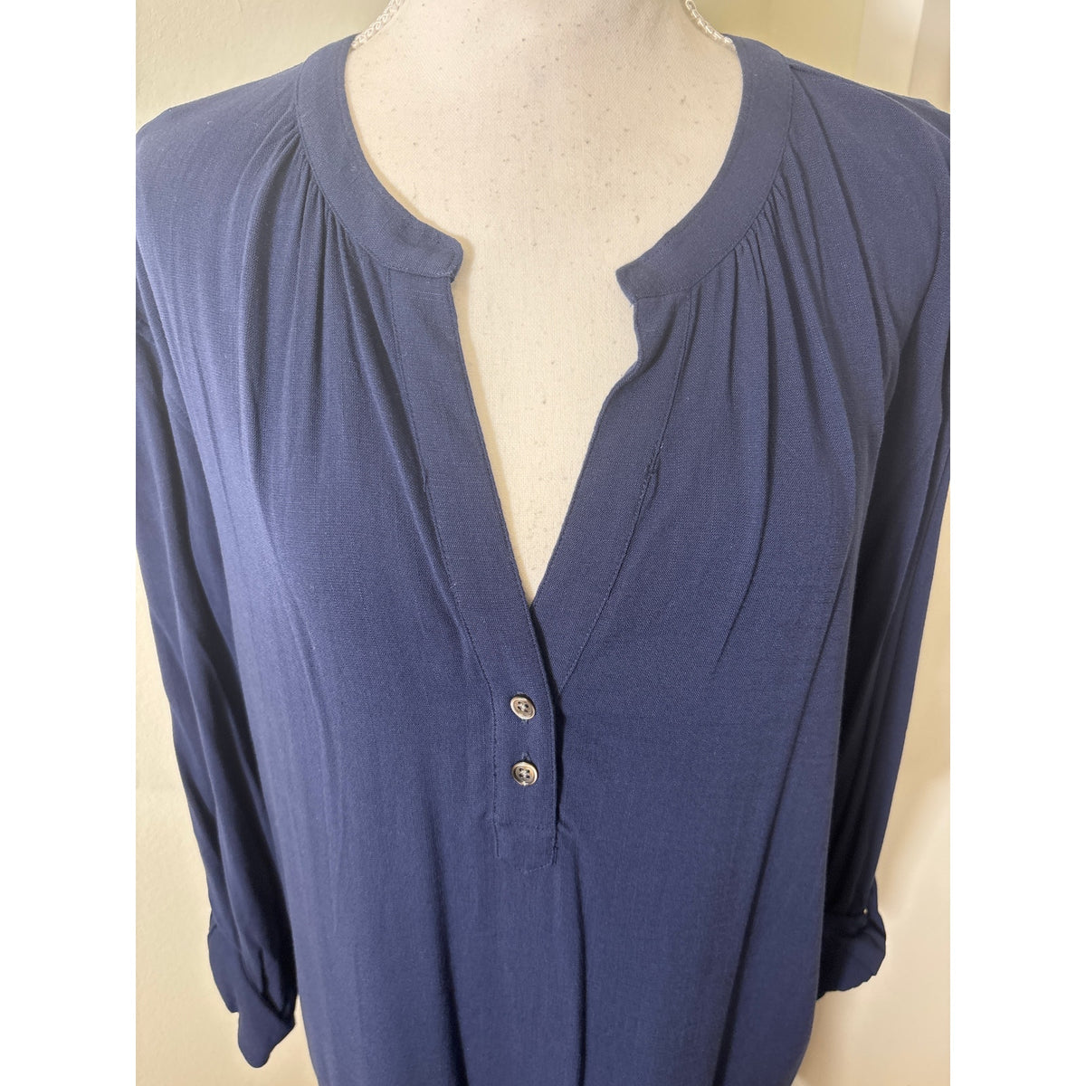 Soft Joie Navy Front Pocket Shift Dress Sz M