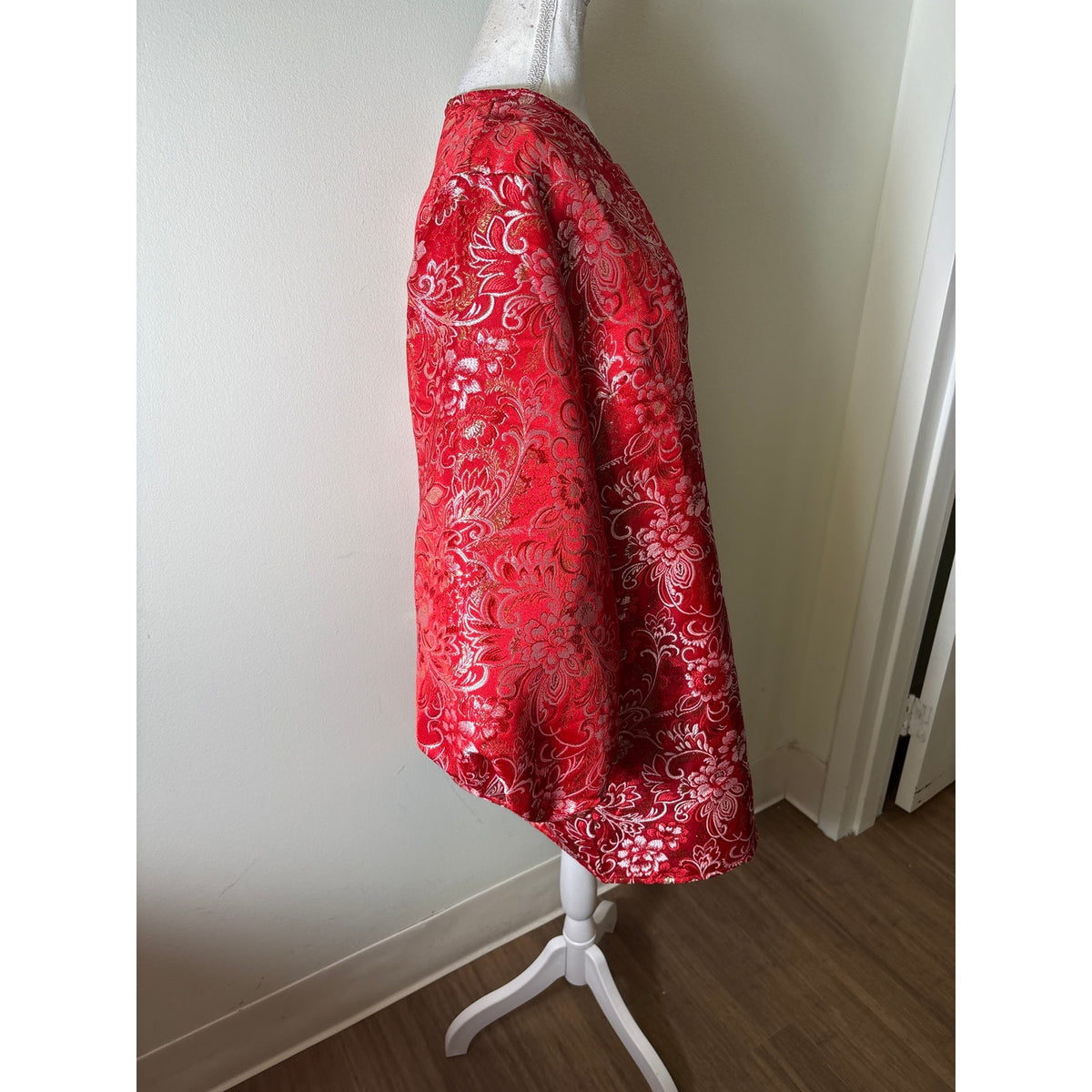 Hyacinth House Red and Pink Floral Cocktail Dress Sz L