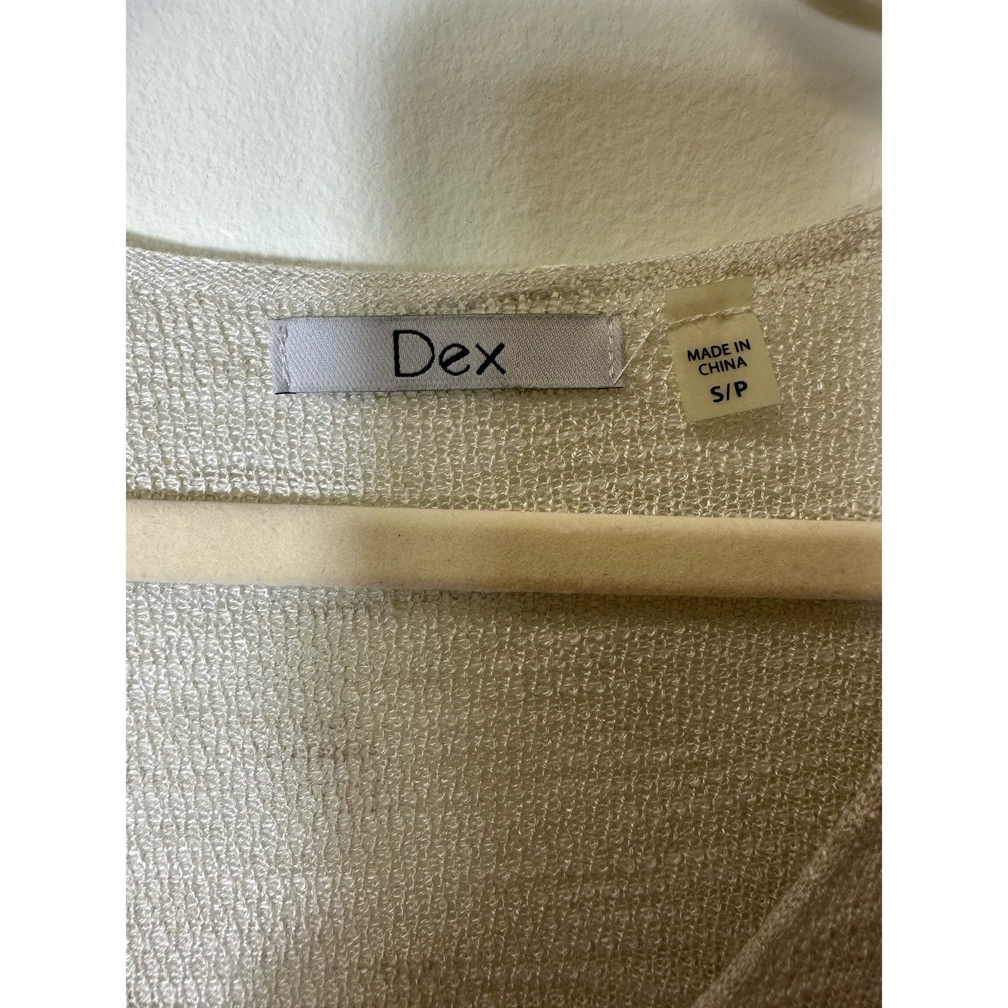 Dex Beige Lightweight Tunic Sweater Sz S