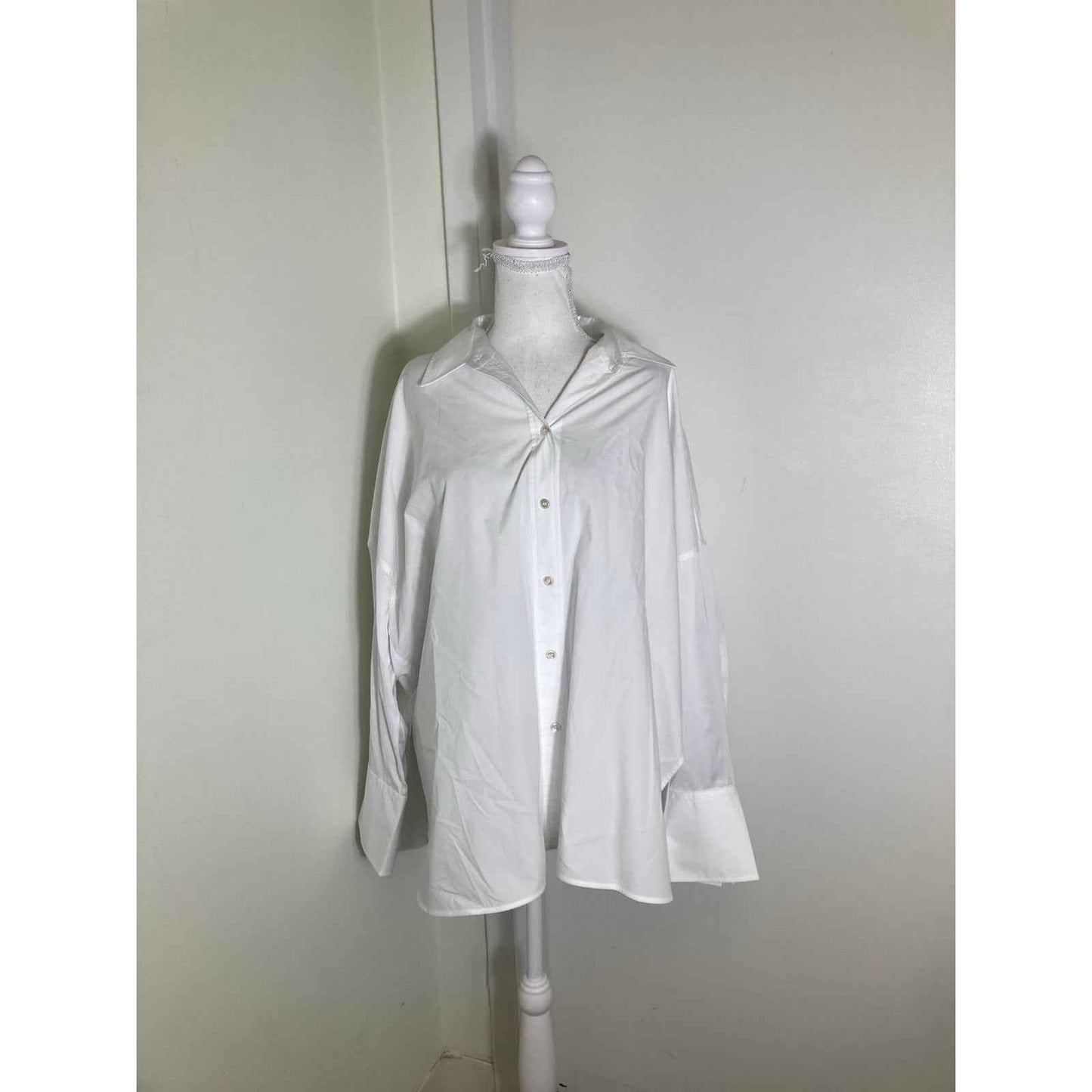 Joseph of London White Cotton Long Sleeve Button Up shirt Sz 40