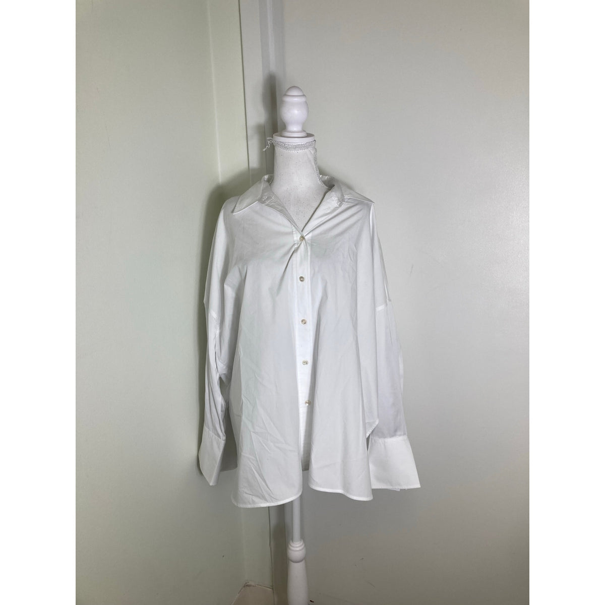 Joseph of London White Cotton Long Sleeve Button Up shirt Sz 40